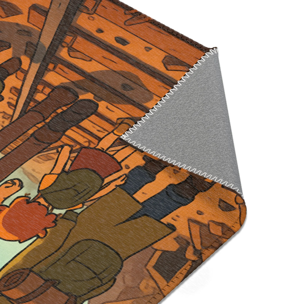 Tapis Area Rug Illustration Unique Design Contemporain Décoration Intérieure Sol Raffinée