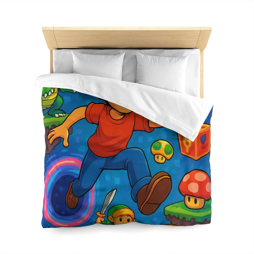 Housse de Couette Microfibre Illustration Unique Design Moderne Décoration Intérieure Raffinée