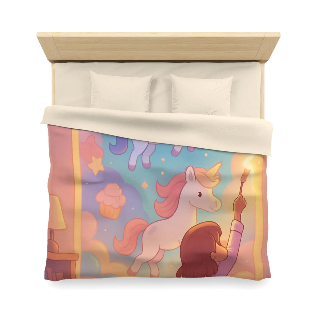 Housse de Couette Microfibre Design Artistique Moderne Décoration Chambre Confort Premium