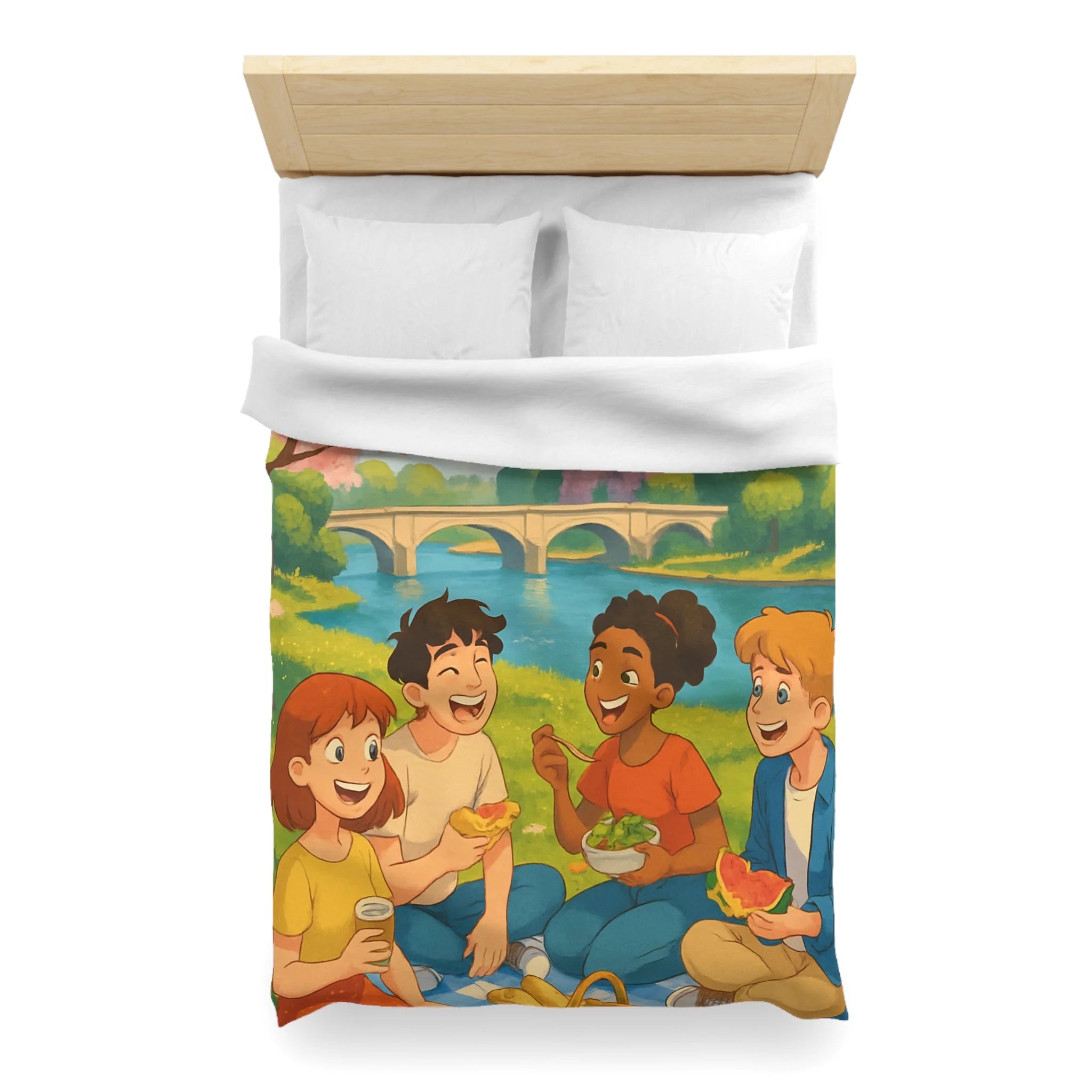 Housse de Couette Microfibre Motif Créatif Original Style Contemporain Chambre Élégante