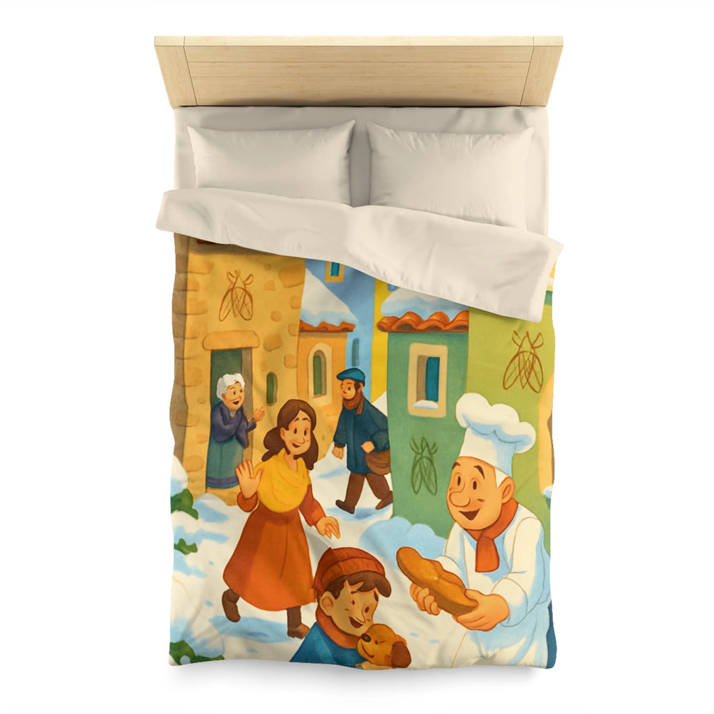Housse de Couette Microfibre Design Artistique Moderne Décoration Chambre Confort Premium