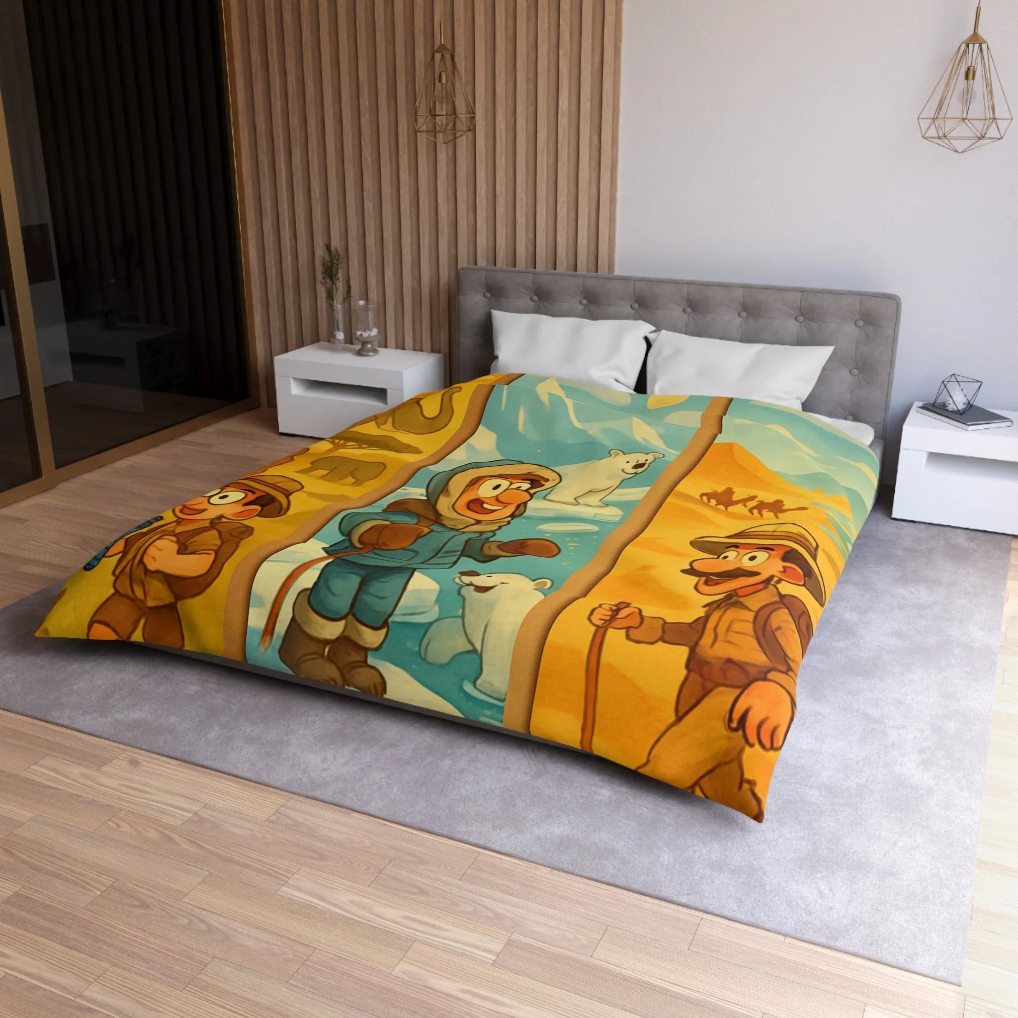 Housse de Couette Microfibre Création Artistique Moderne Design Exclusif Décoration Chambre