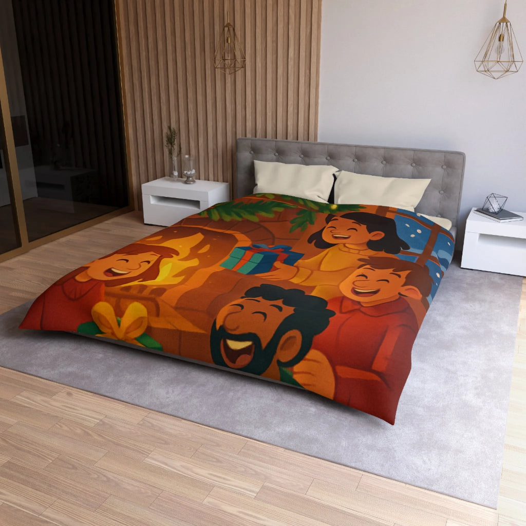 Housse de Couette Microfibre Motif Créatif Original Style Contemporain Chambre Élégante
