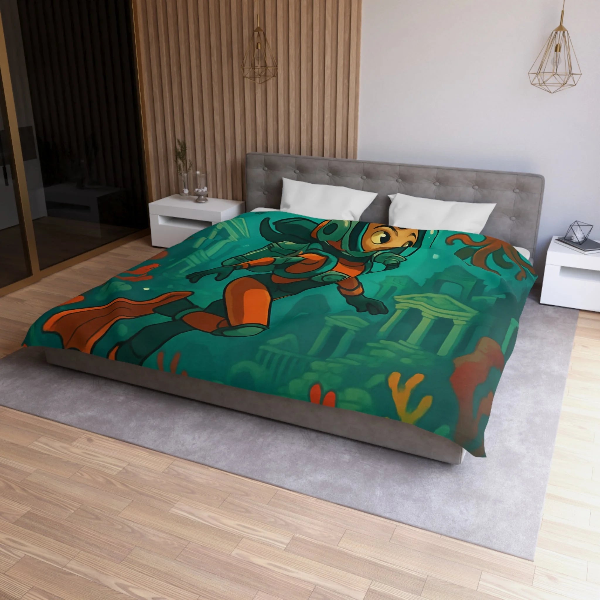 Housse de Couette Microfibre Création Artistique Moderne Design Exclusif Décoration Chambre
