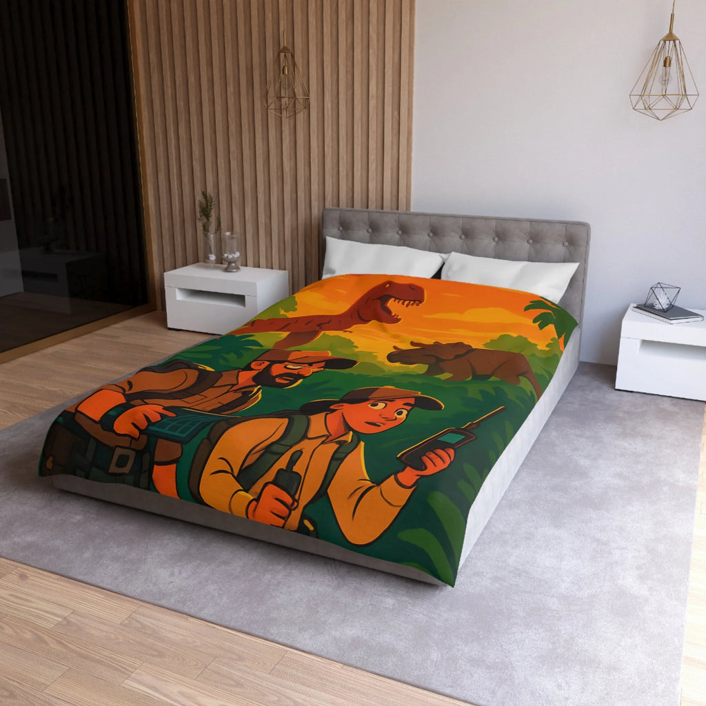 Housse de Couette Microfibre Illustration Unique Design Moderne Décoration Intérieure Raffinée