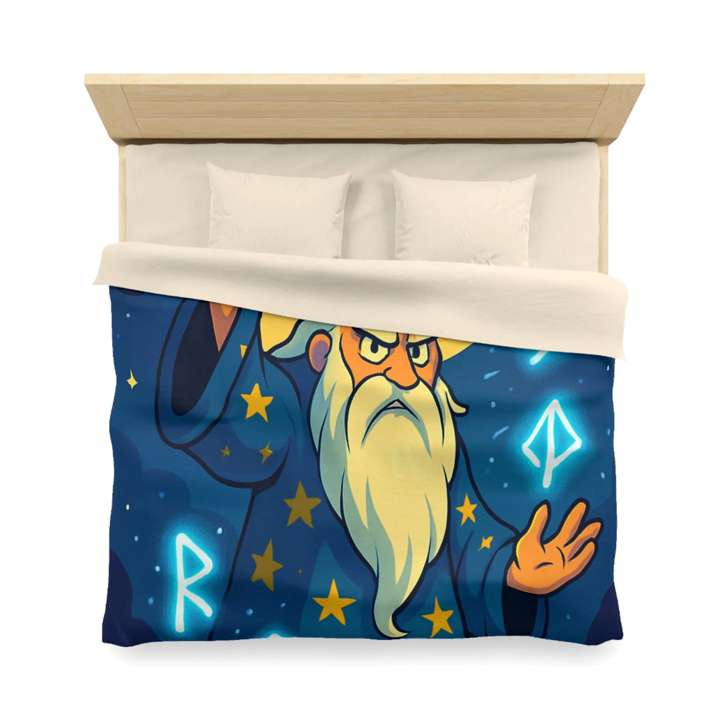 Housse de couette sorcier mystique avec cristaux et lune brillante magique