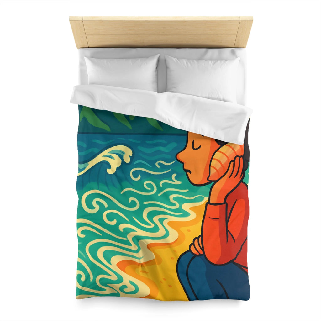 Housse de Couette Microfibre Design Artistique Moderne Décoration Chambre Confort Premium