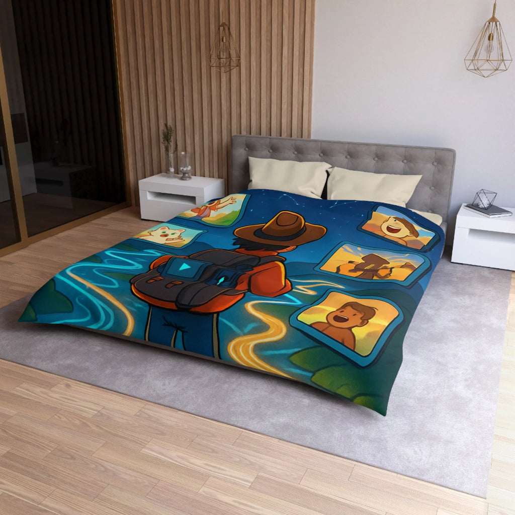 Housse de Couette Microfibre Illustration Unique Design Moderne Décoration Intérieure Raffinée
