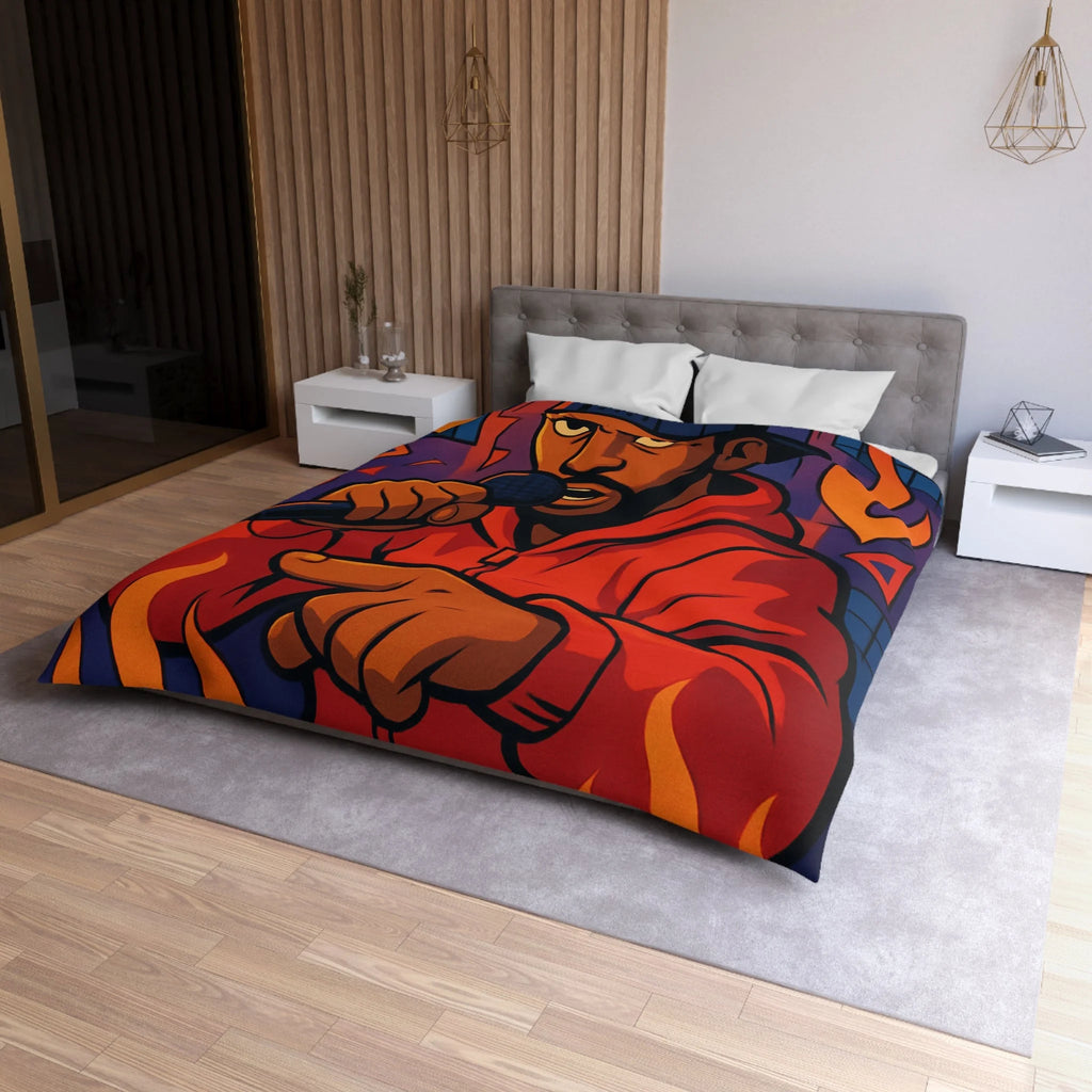Housse de Couette Microfibre Motif Créatif Original Style Contemporain Chambre Élégante