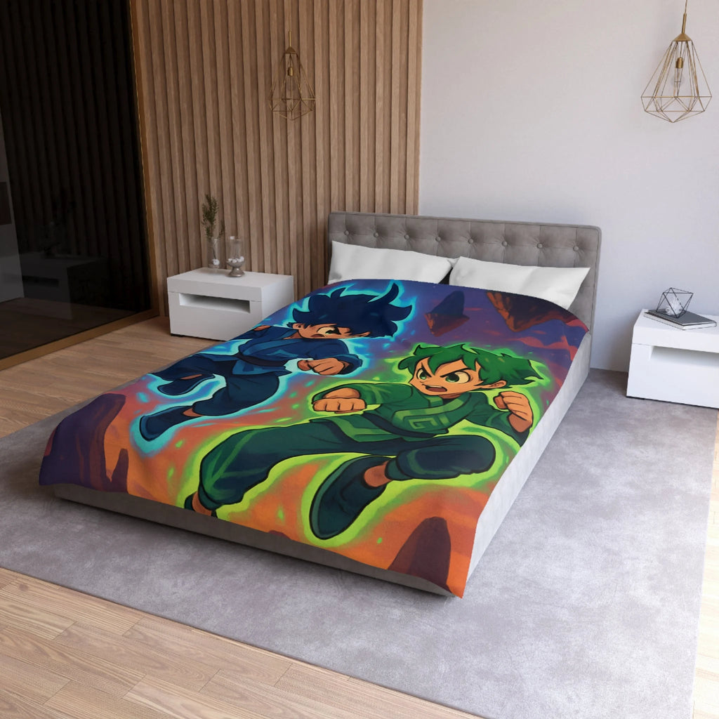 Housse de Couette Microfibre Illustration Unique Design Moderne Décoration Intérieure Raffinée