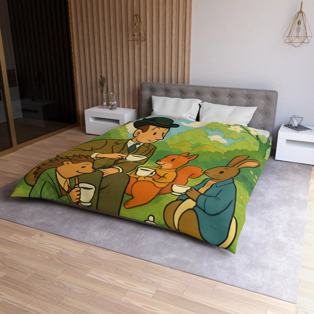 Housse de Couette Microfibre Design Artistique Moderne Décoration Chambre Confort Premium