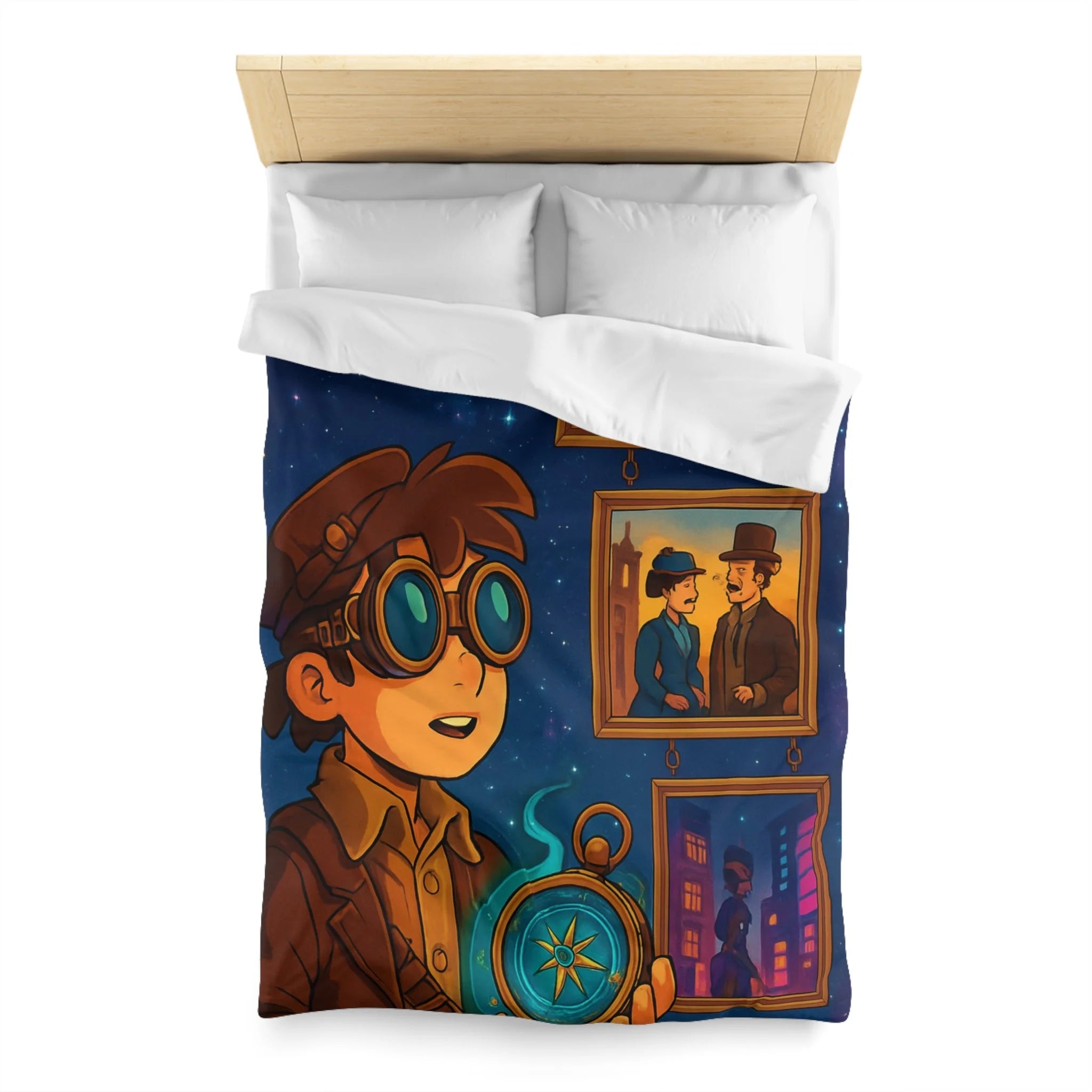Housse de Couette Microfibre Design Artistique Moderne Décoration Chambre Confort Premium