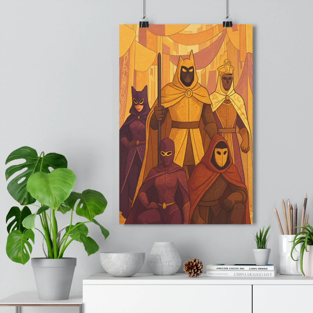 Poster décoratif animé doré pourpre mystique héroïque chambre salon bureau aventure mur intérieur 30x46