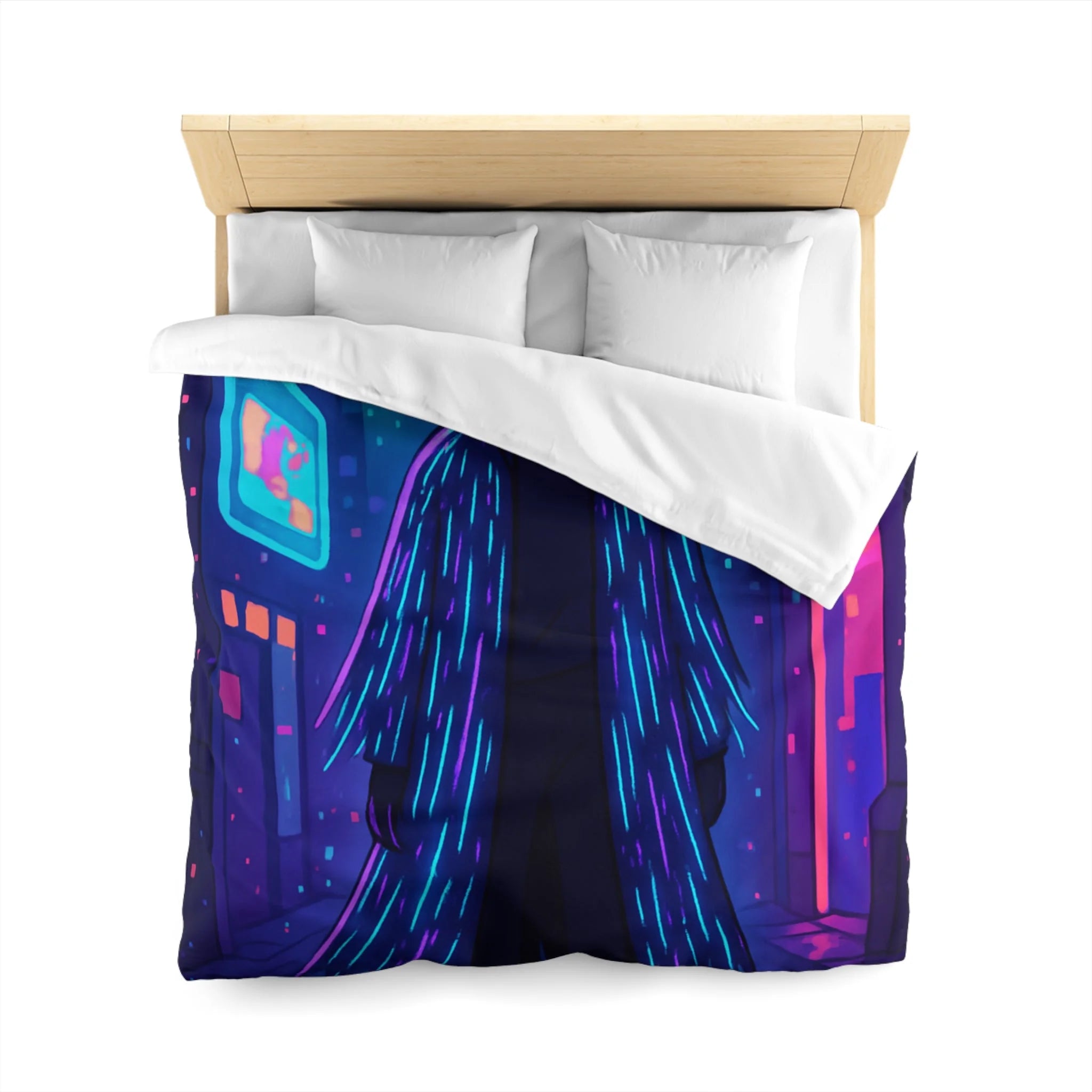 Housse de Couette Microfibre Design Artistique Moderne Décoration Chambre Confort Premium
