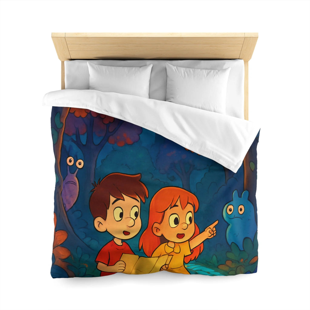 Housse de Couette Microfibre Illustration Unique Design Moderne Décoration Intérieure Raffinée
