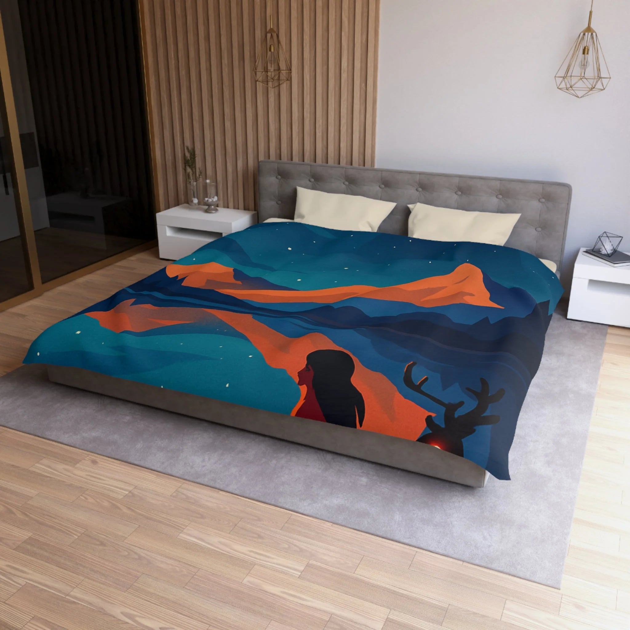 Housse de Couette Microfibre Création Artistique Moderne Design Exclusif Décoration Chambre