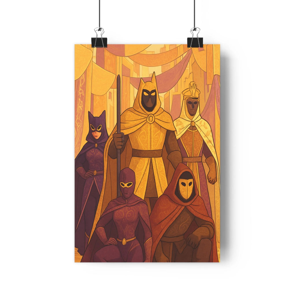 Poster décoratif animé doré pourpre mystique héroïque chambre salon bureau aventure mur intérieur 30x46