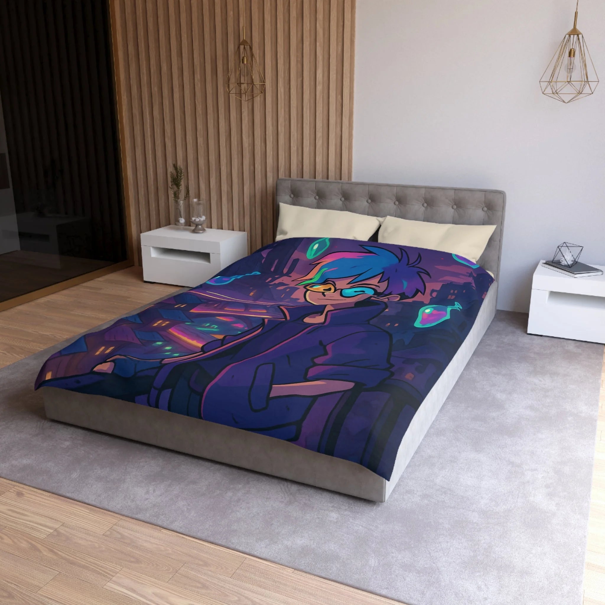 Housse de Couette Microfibre Création Artistique Moderne Design Exclusif Décoration Chambre
