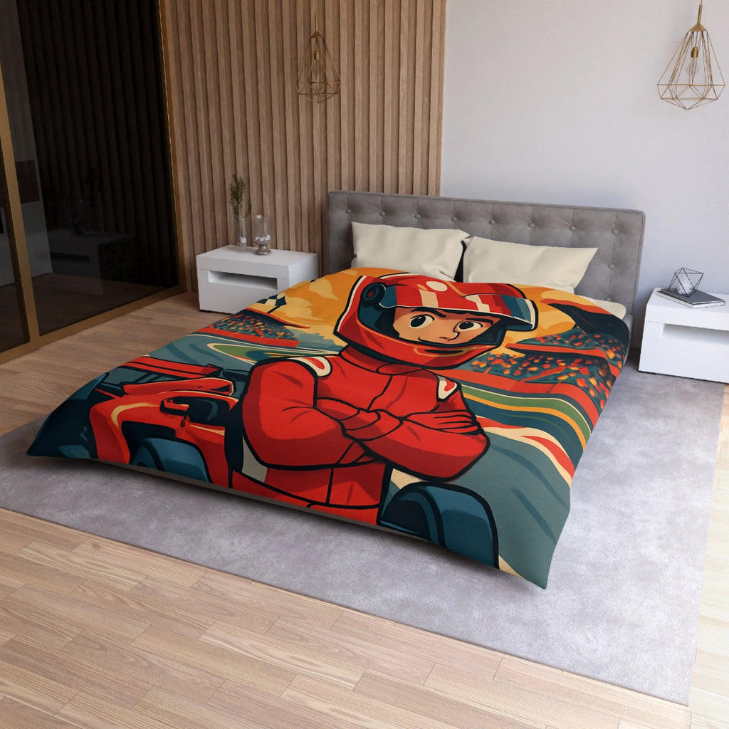 Housse de Couette Microfibre Illustration Unique Design Moderne Décoration Intérieure Raffinée