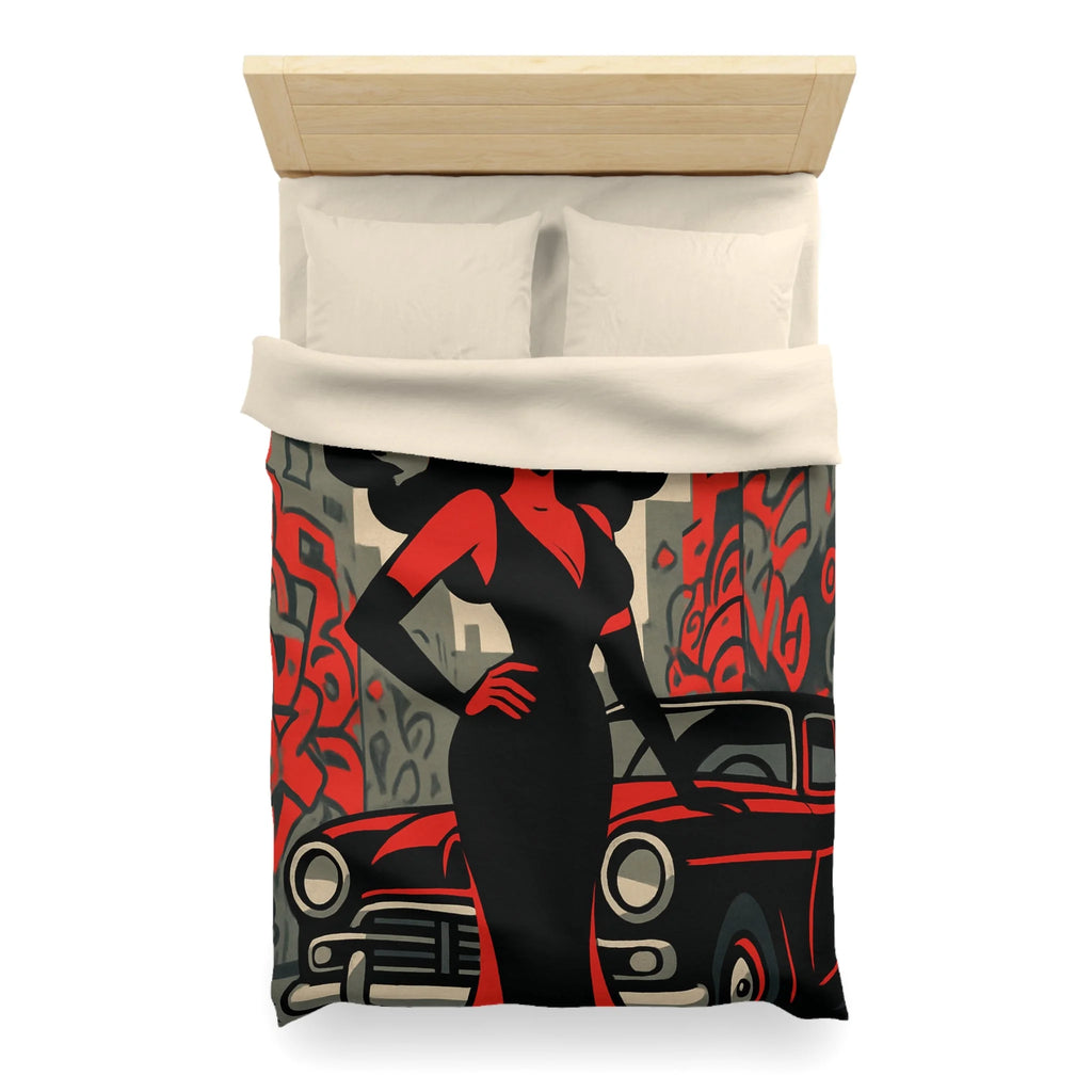 Housse de Couette Microfibre Design Artistique Moderne Décoration Chambre Confort Premium
