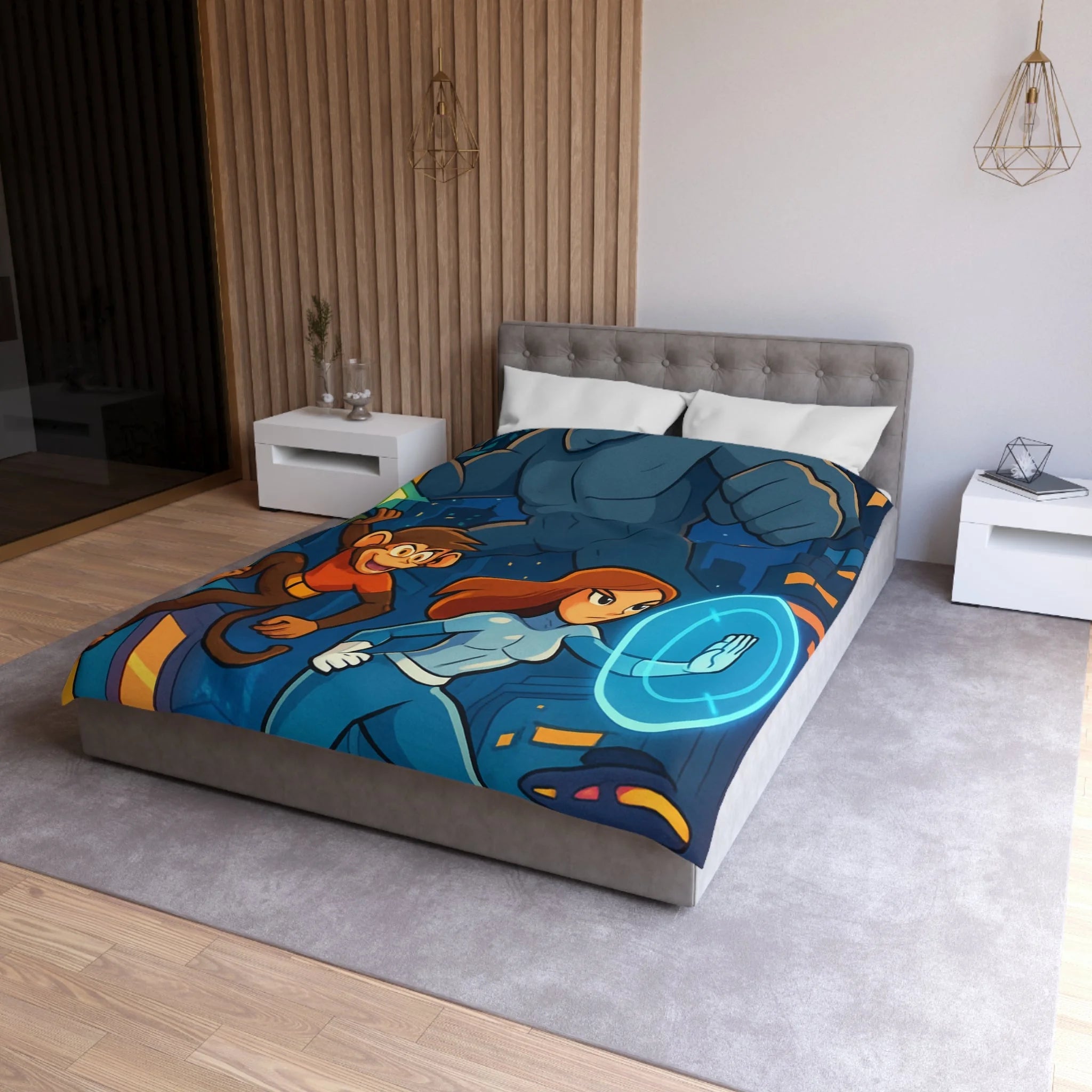 Housse de Couette Microfibre Création Artistique Moderne Design Exclusif Décoration Chambre