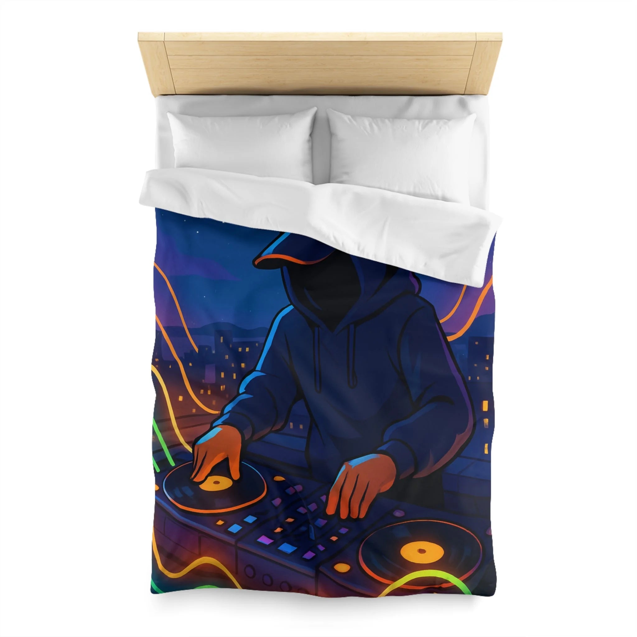 Housse de Couette Microfibre Design Artistique Moderne Décoration Chambre Confort Premium
