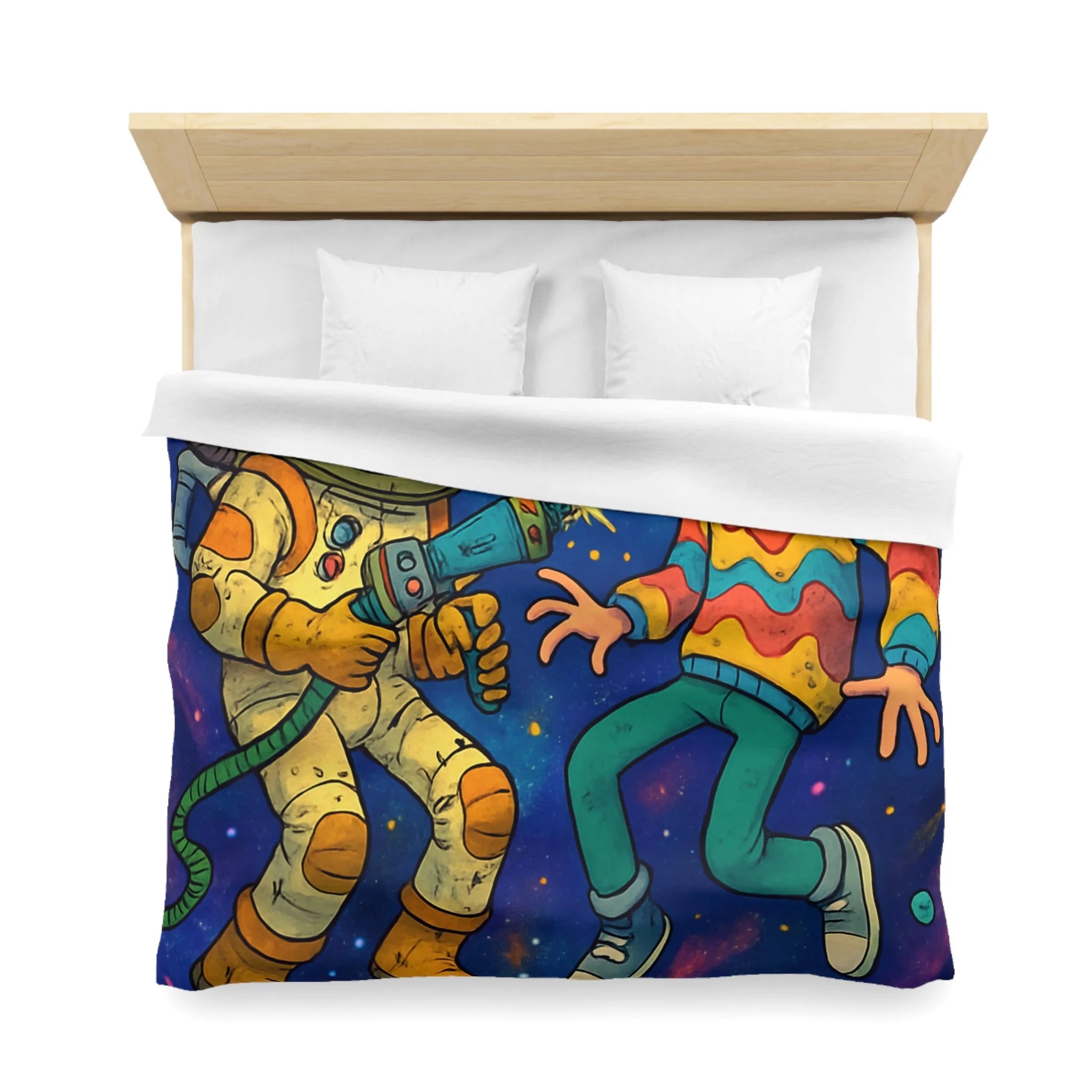 Housse de Couette Microfibre Design Artistique Moderne Décoration Chambre Confort Premium