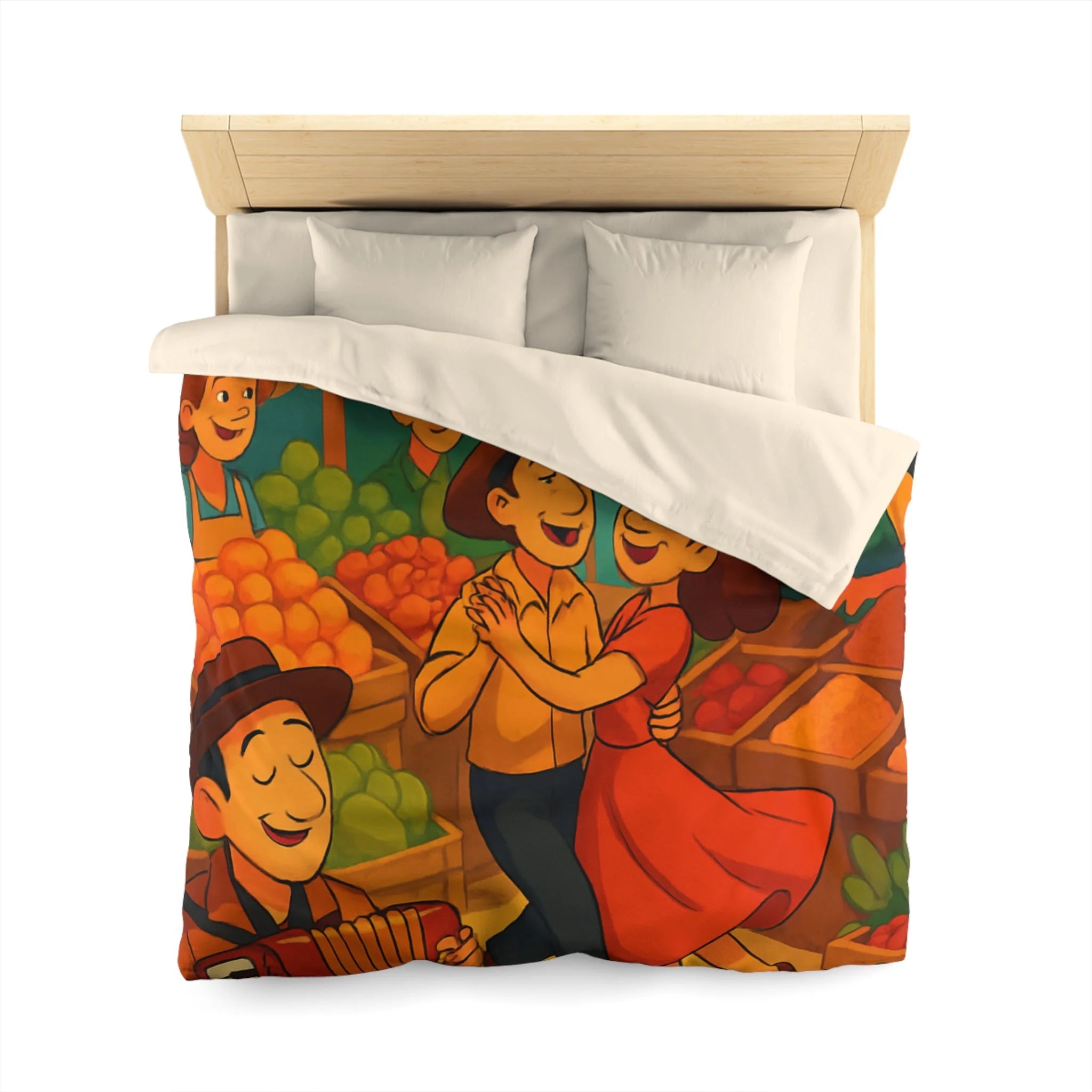 Housse de Couette Microfibre Design Artistique Moderne Décoration Chambre Confort Premium