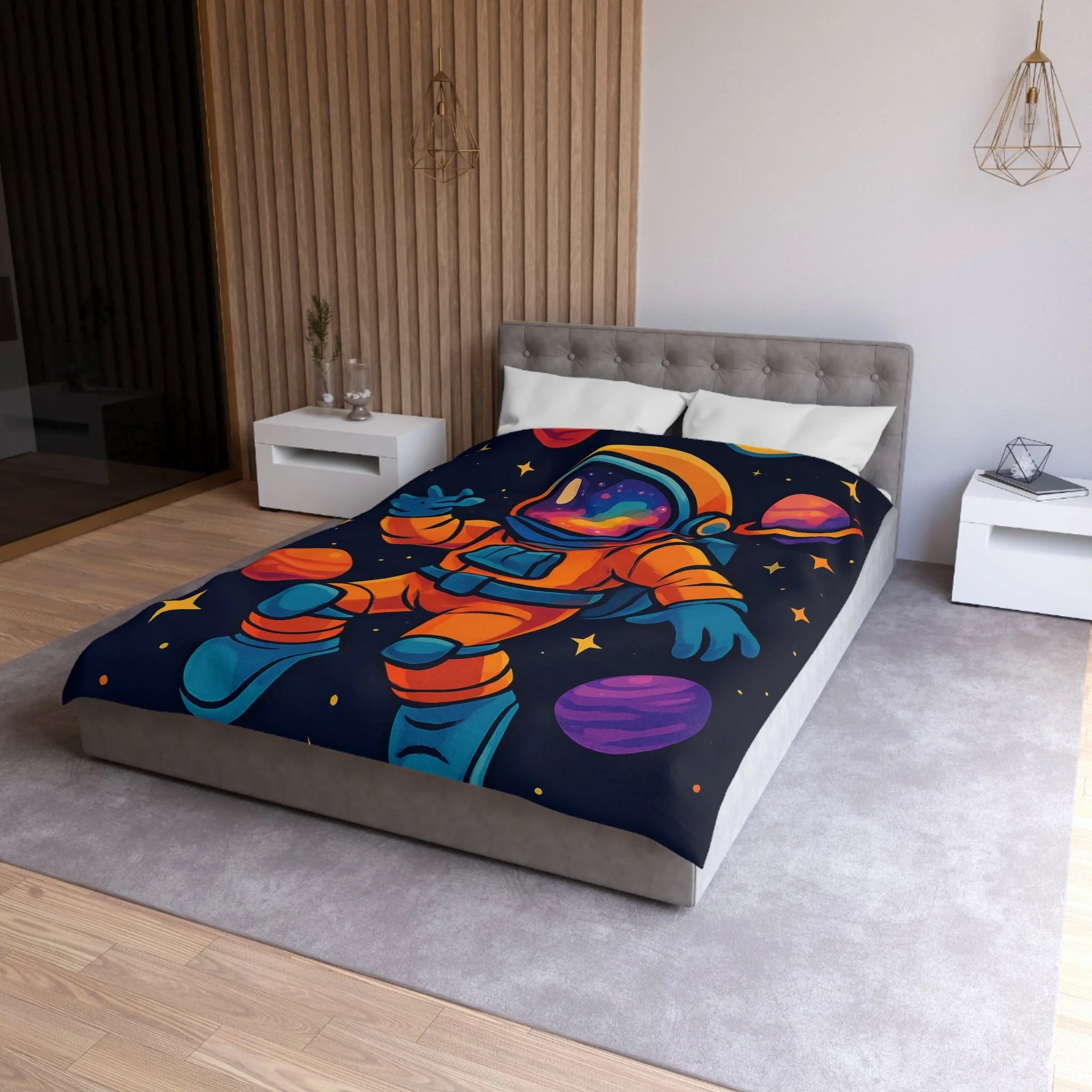 Housse de Couette Microfibre Illustration Unique Design Moderne Décoration Intérieure Raffinée