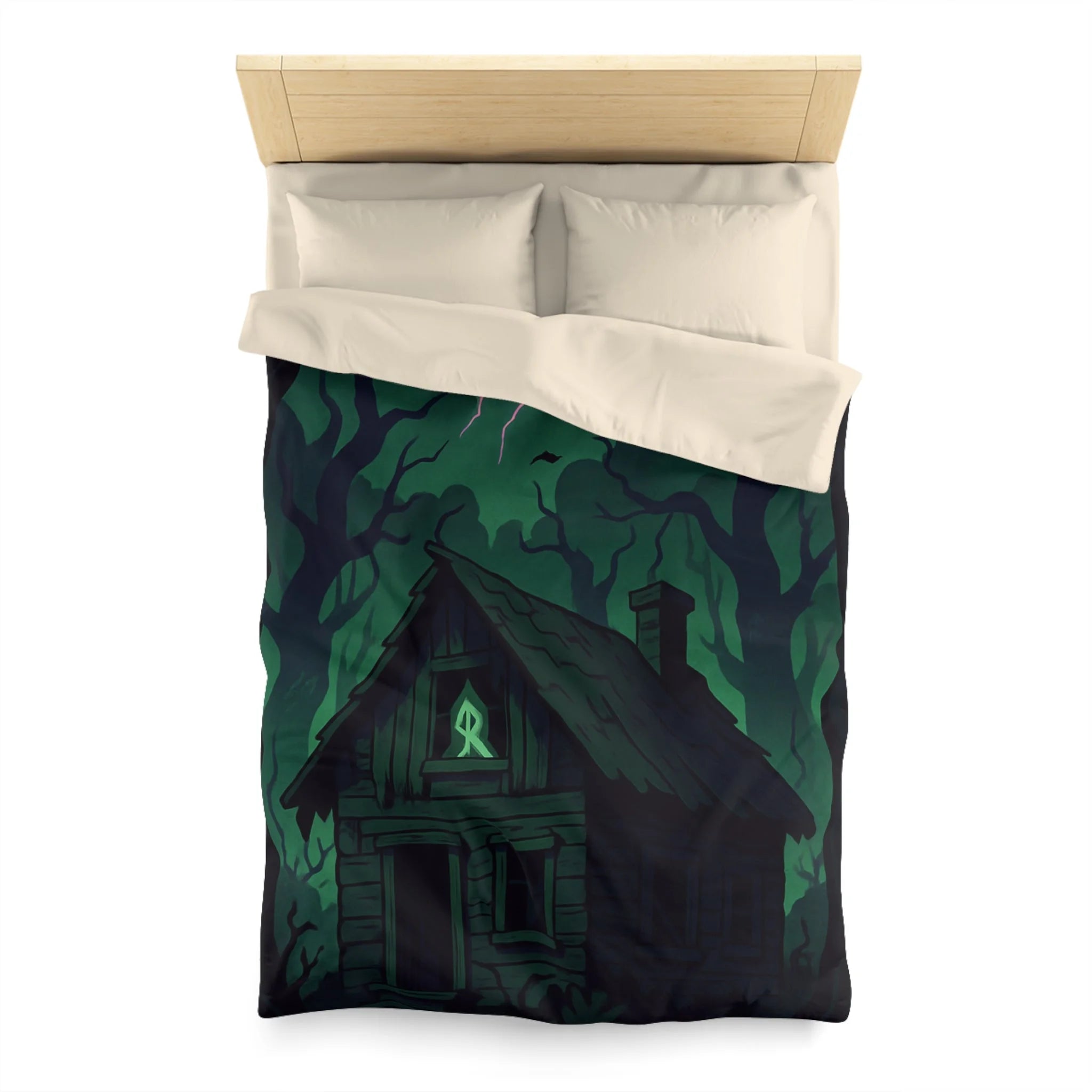 Housse de Couette Microfibre Design Artistique Moderne Décoration Chambre Confort Premium
