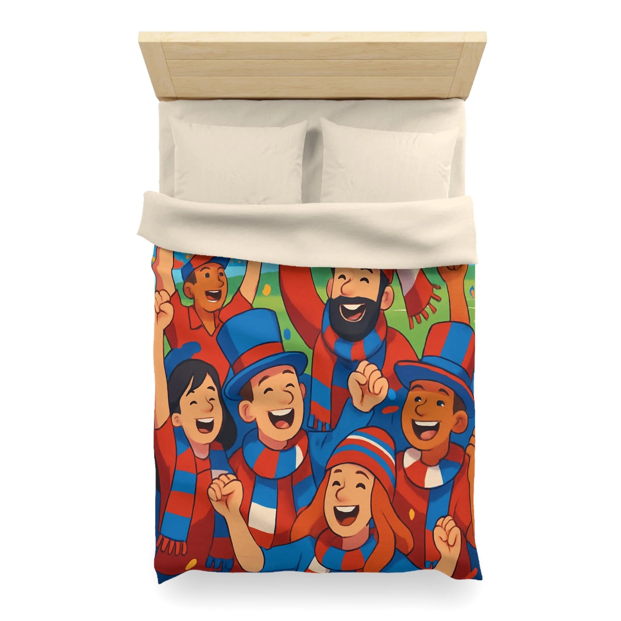 Housse de Couette Microfibre Illustration Unique Design Moderne Décoration Intérieure Raffinée