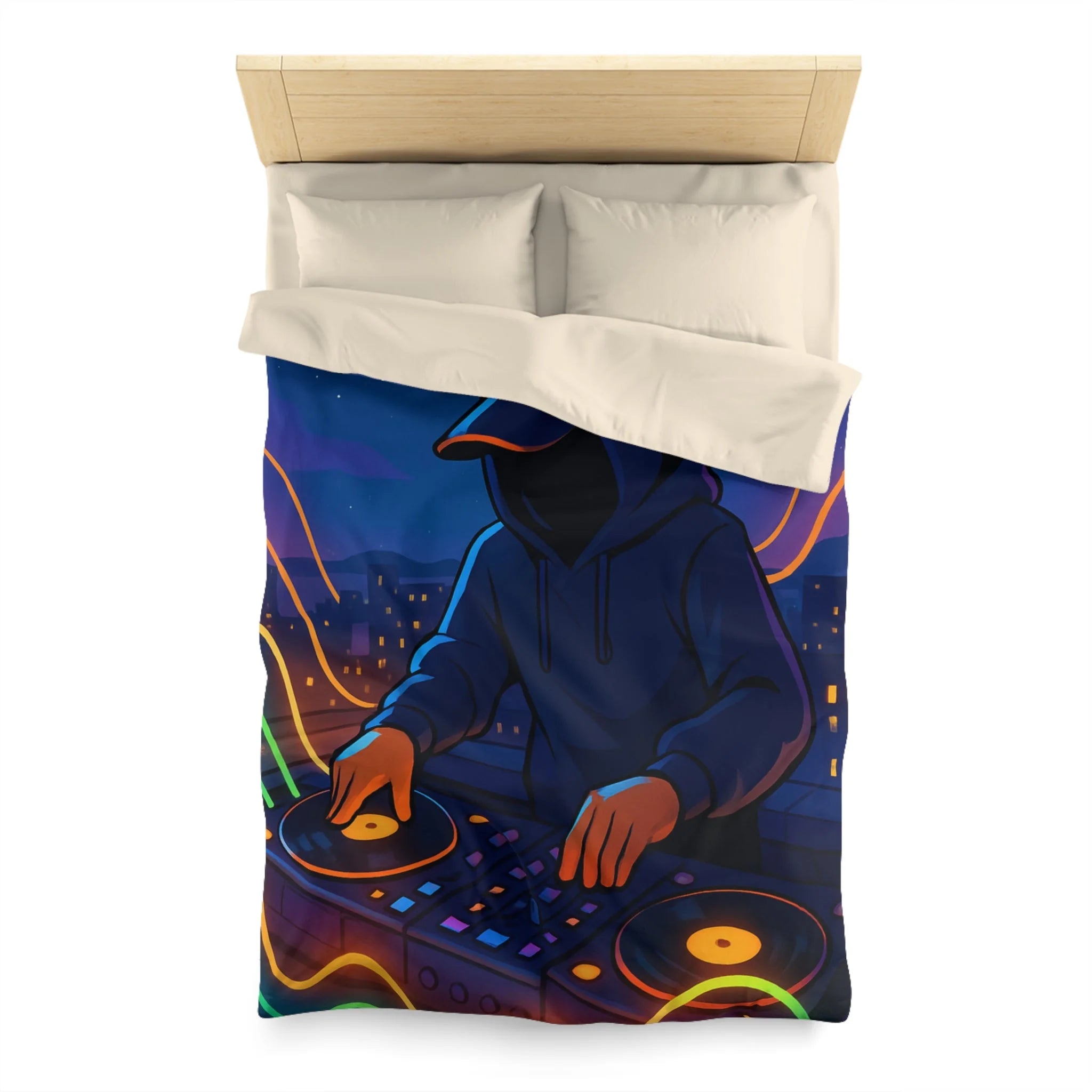 Housse de Couette Microfibre Design Artistique Moderne Décoration Chambre Confort Premium