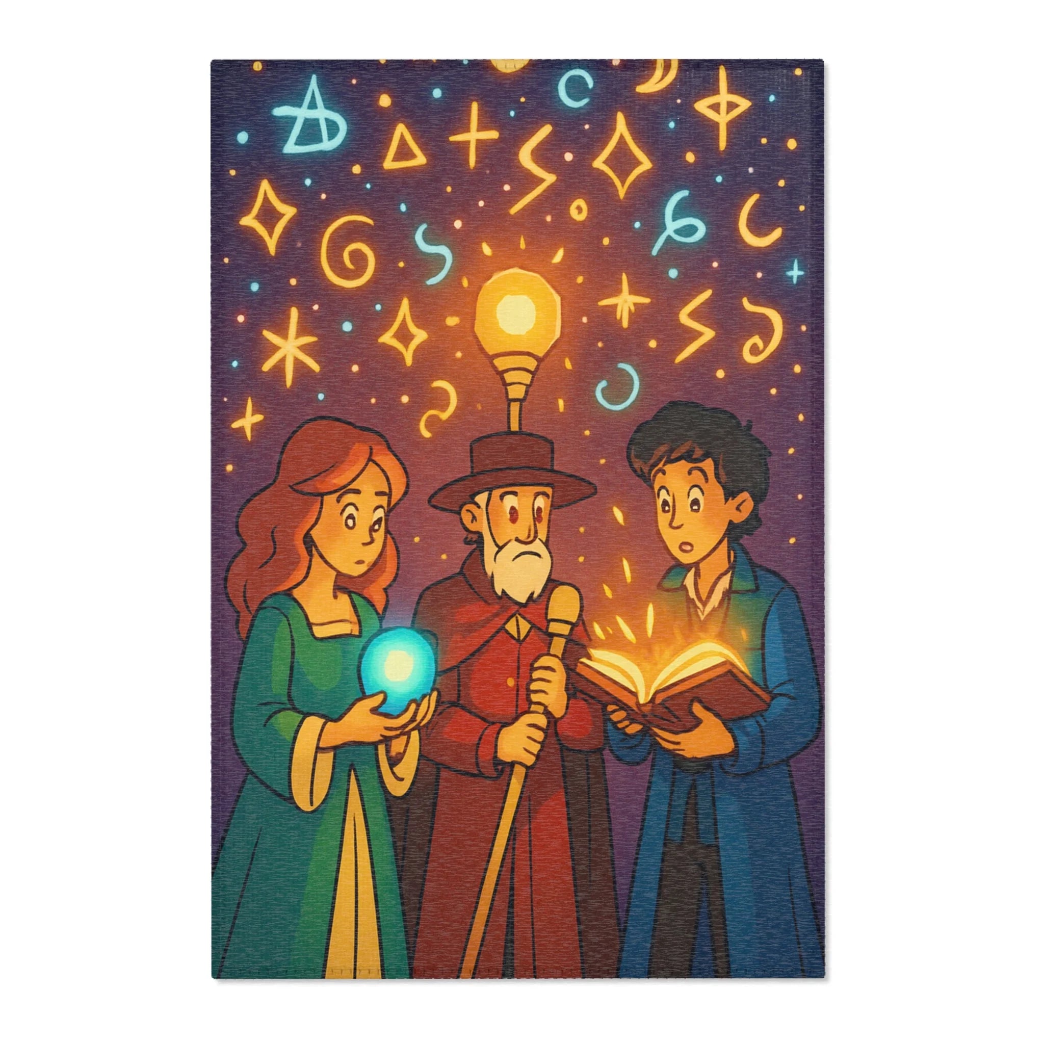 Tapis Magique Enchanté pour Décoration Intérieure, Parfait pour Ambiance Mystique et Colorée