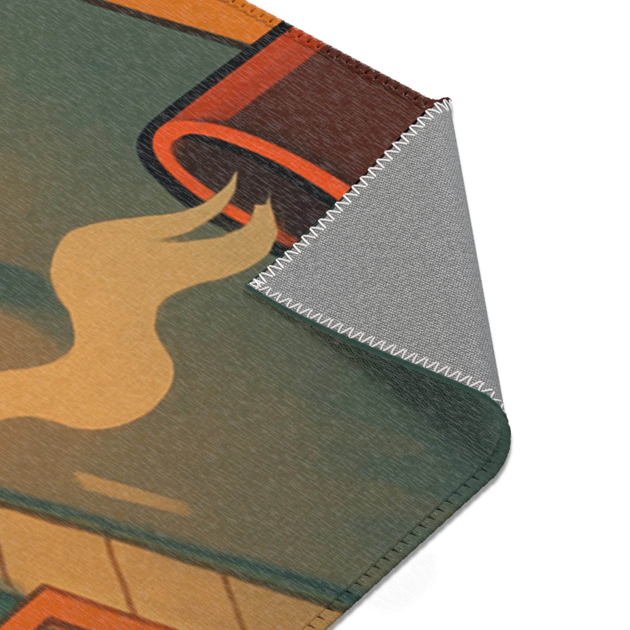 Tapis Area Rug Illustration Unique Design Contemporain Décoration Intérieure Sol Raffinée