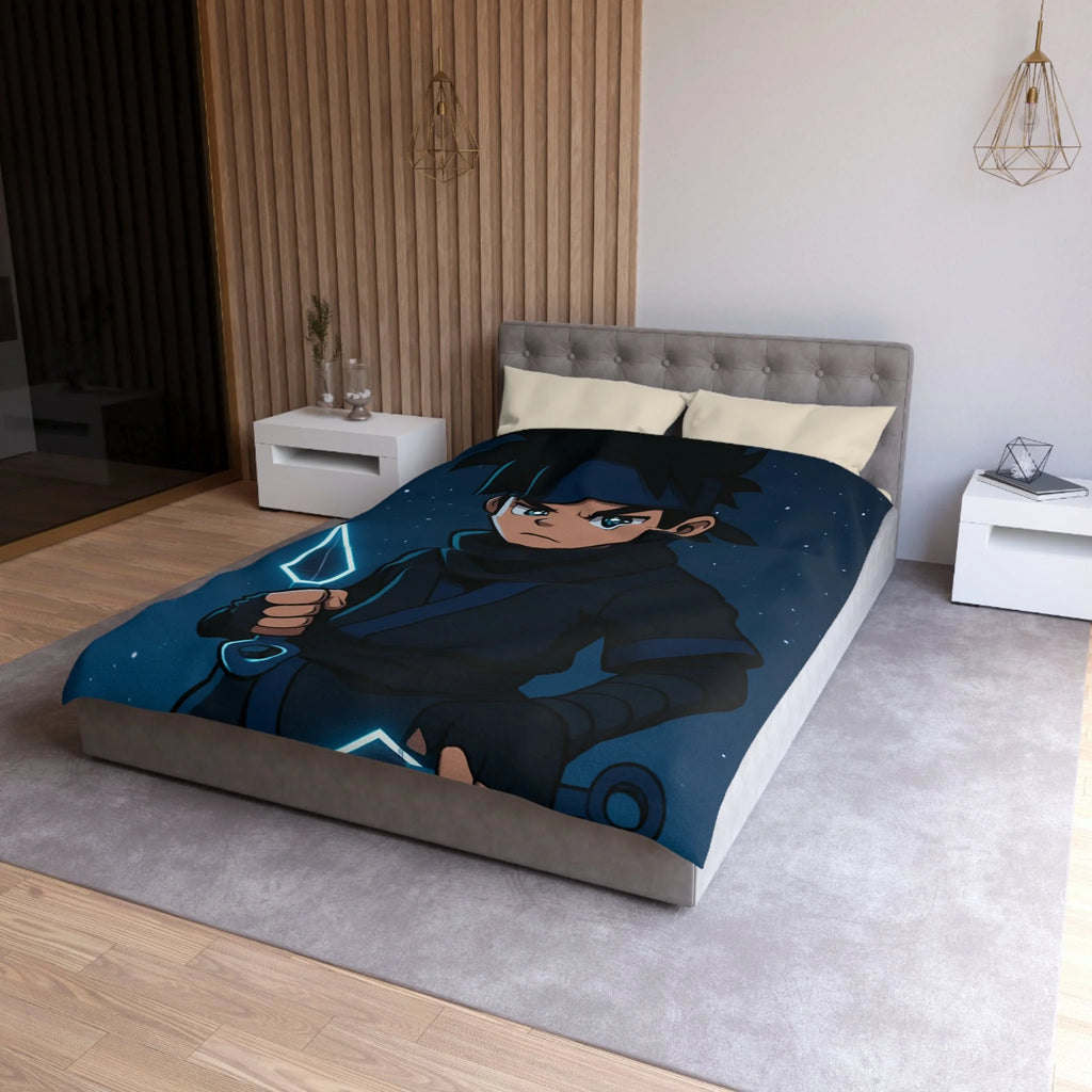 Housse de Couette Microfibre Illustration Unique Design Moderne Décoration Intérieure Raffinée