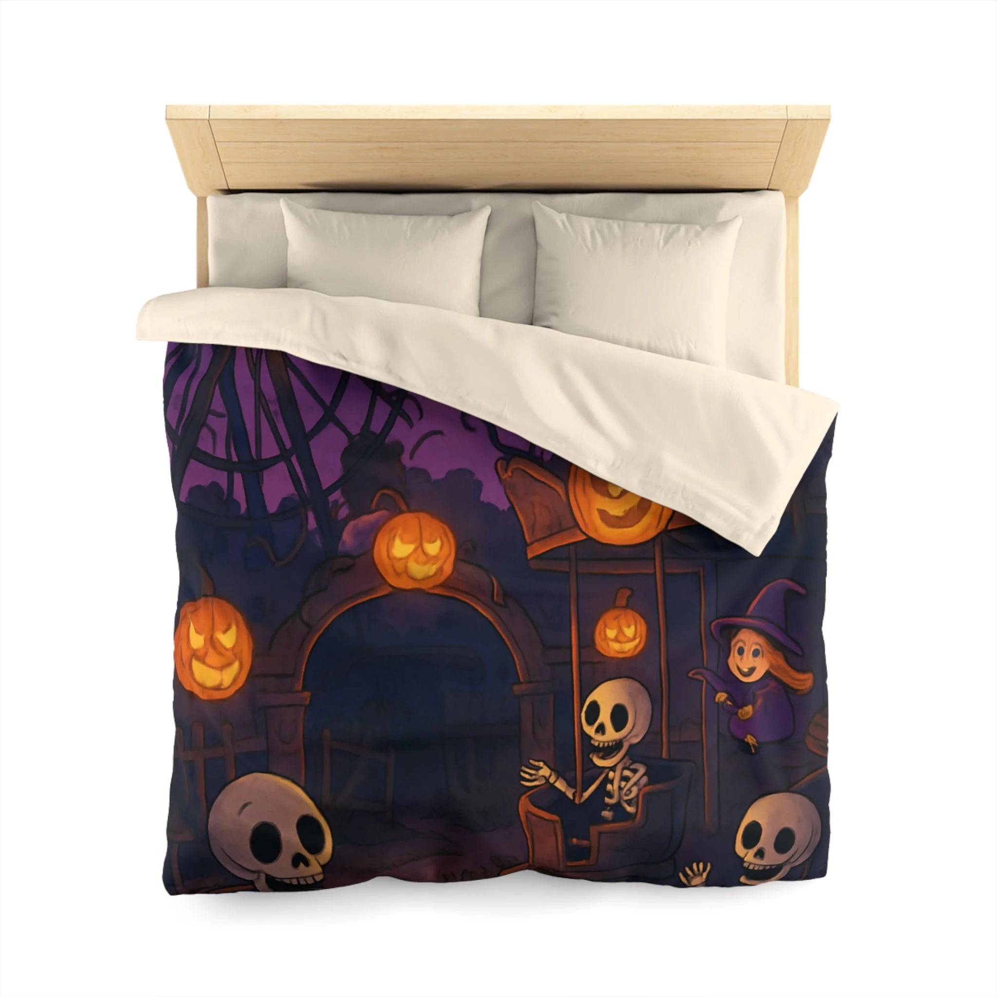 Housse de Couette Microfibre Motif Créatif Original Style Contemporain Chambre Élégante