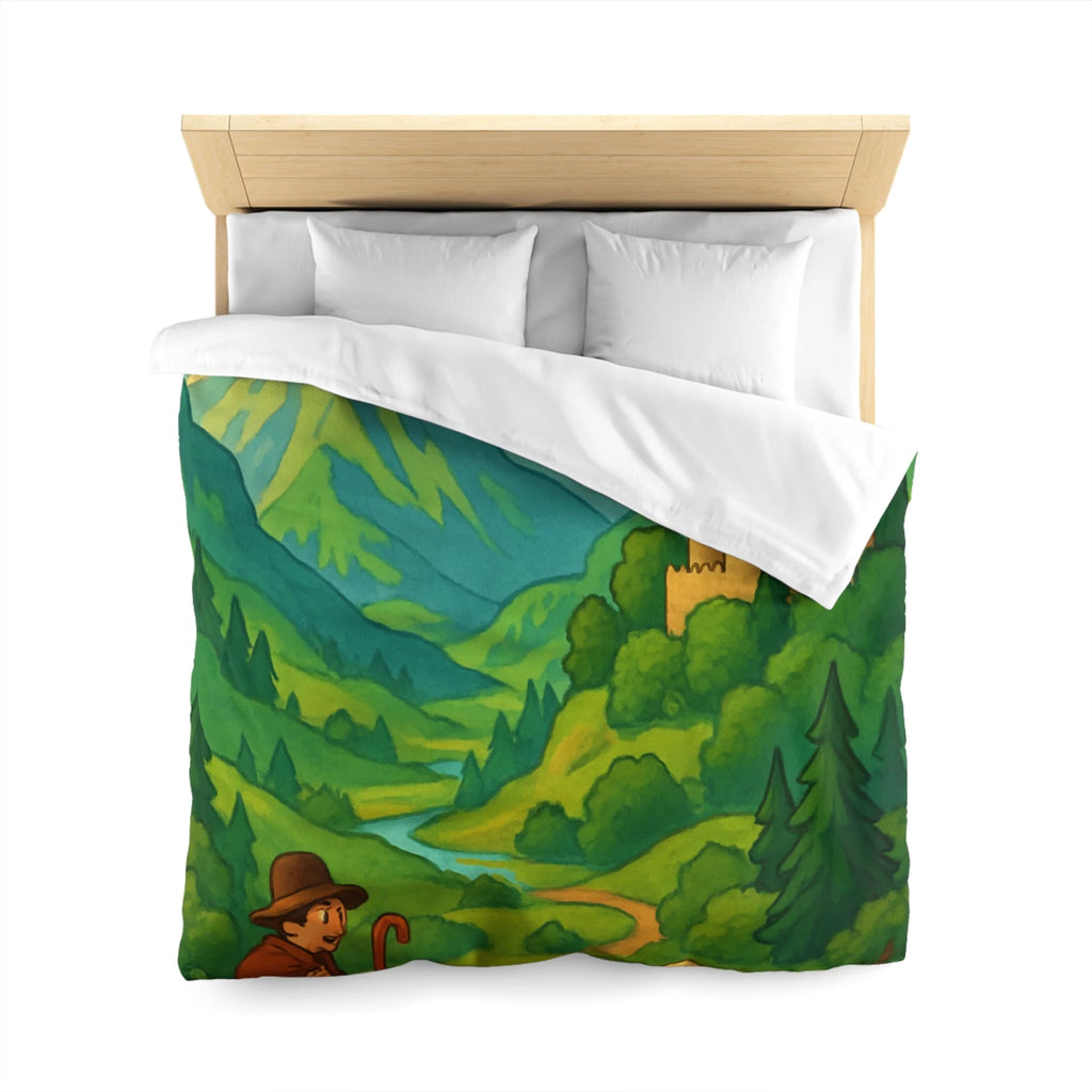 Housse de Couette Microfibre Design Artistique Moderne Décoration Chambre Confort Premium