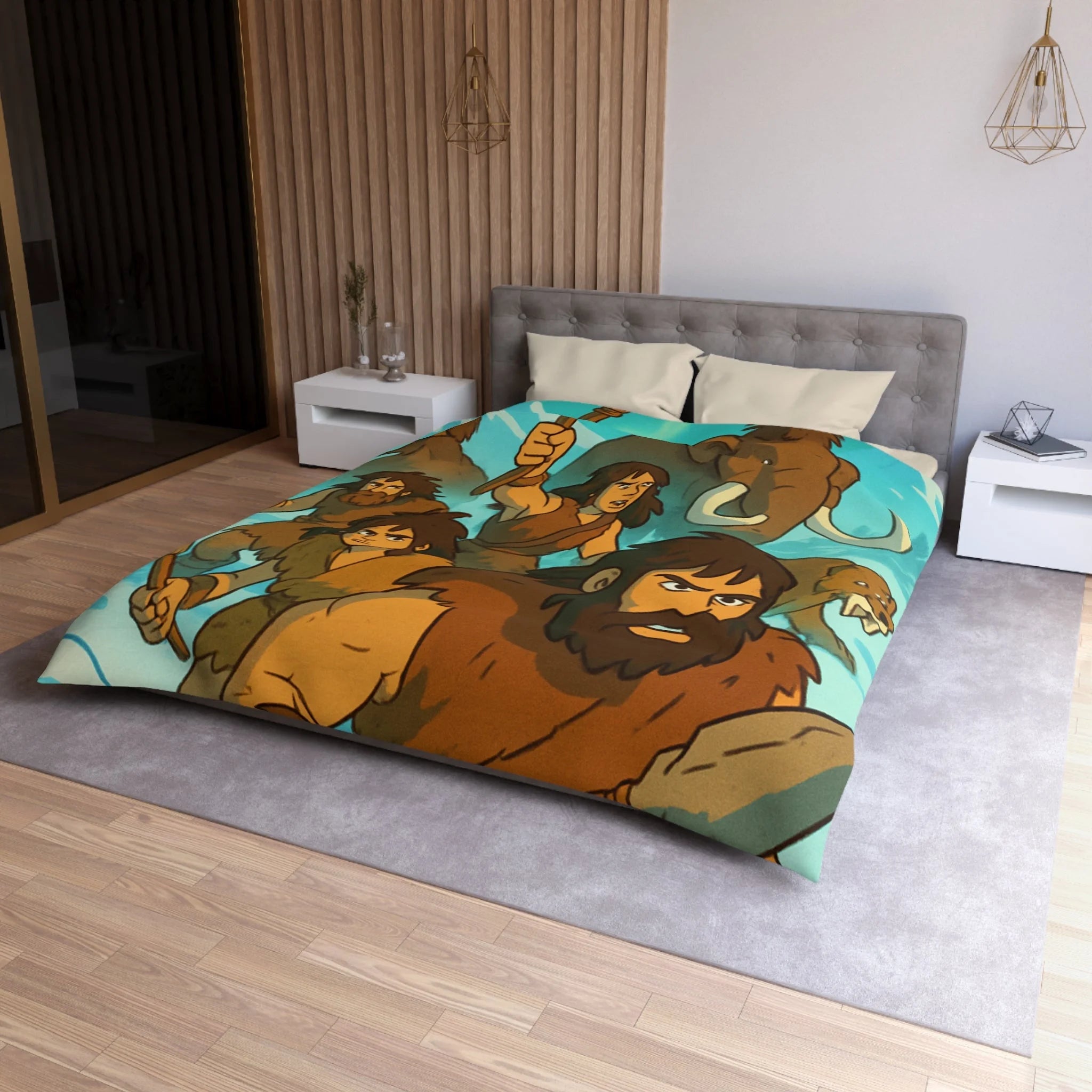 Housse de Couette Microfibre Design Artistique Moderne Décoration Chambre Confort Premium