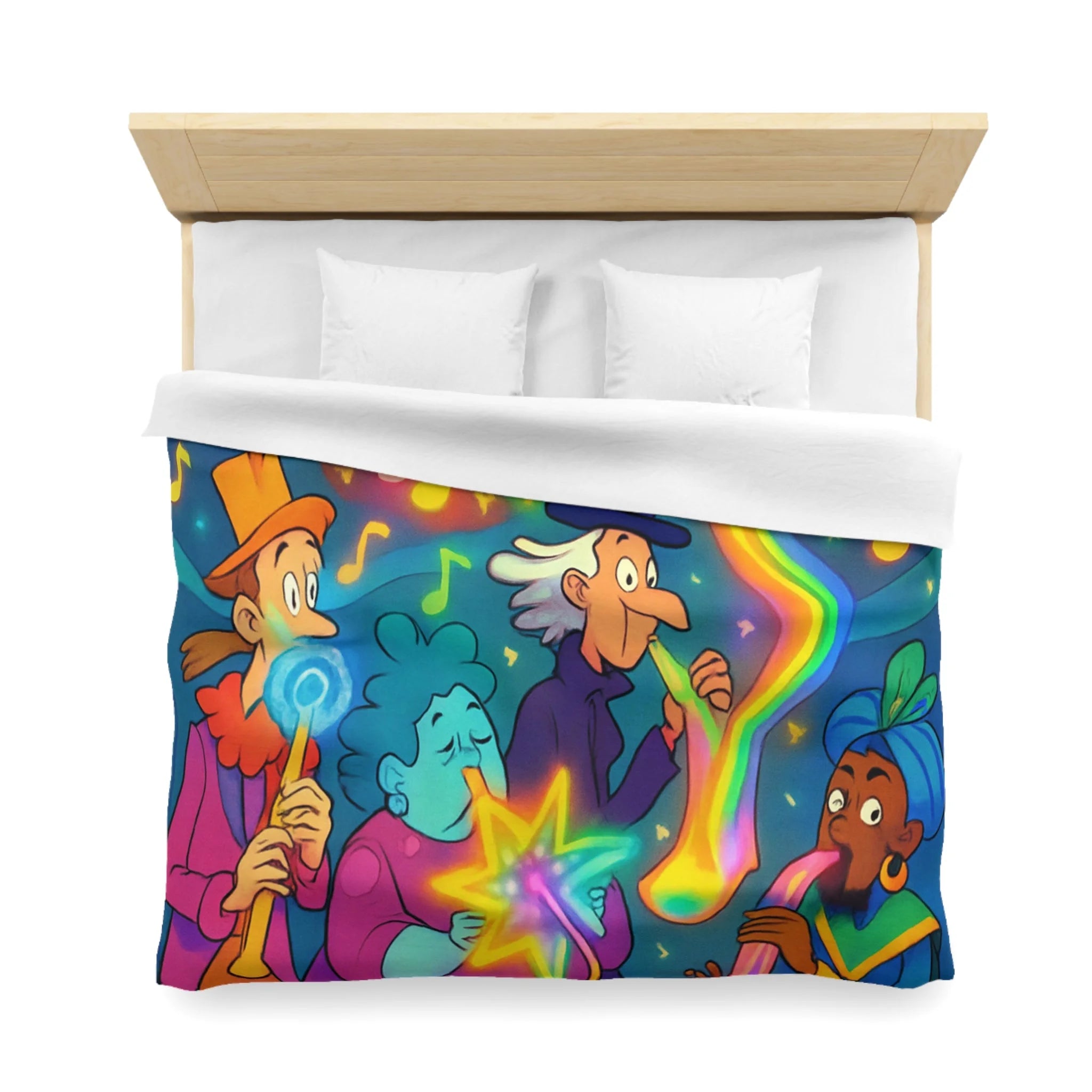 Housse de Couette Microfibre Design Artistique Moderne Décoration Chambre Confort Premium