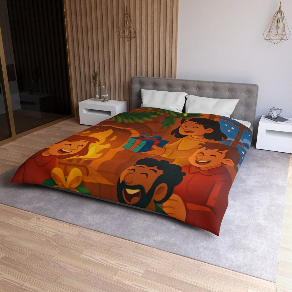 Housse de Couette Microfibre Motif Créatif Original Style Contemporain Chambre Élégante