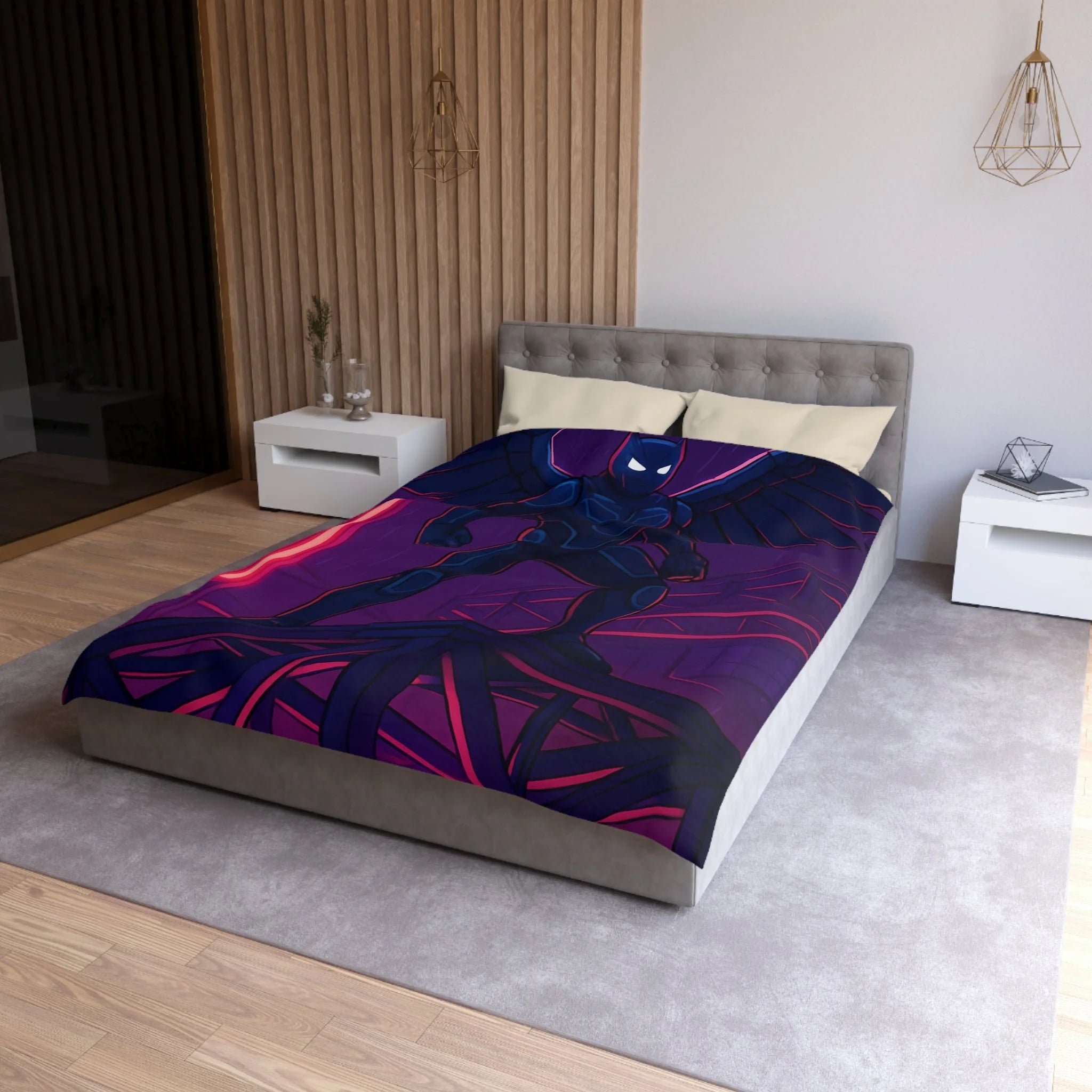 Housse de Couette Microfibre Design Artistique Moderne Décoration Chambre Confort Premium