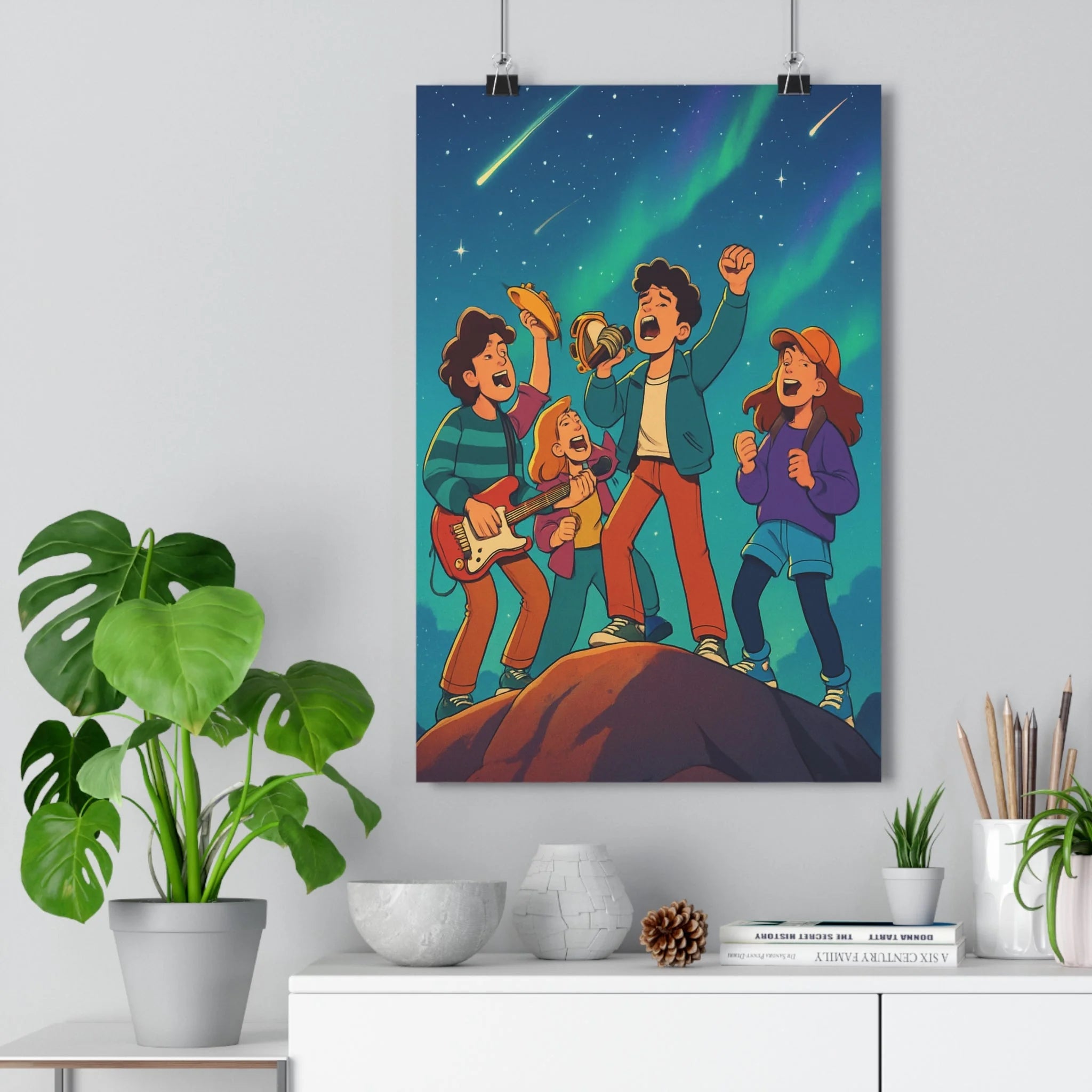 Poster décoratif cartoon froid lumineux joyeux musical chambre salon bureau énergie artistique mur qualité