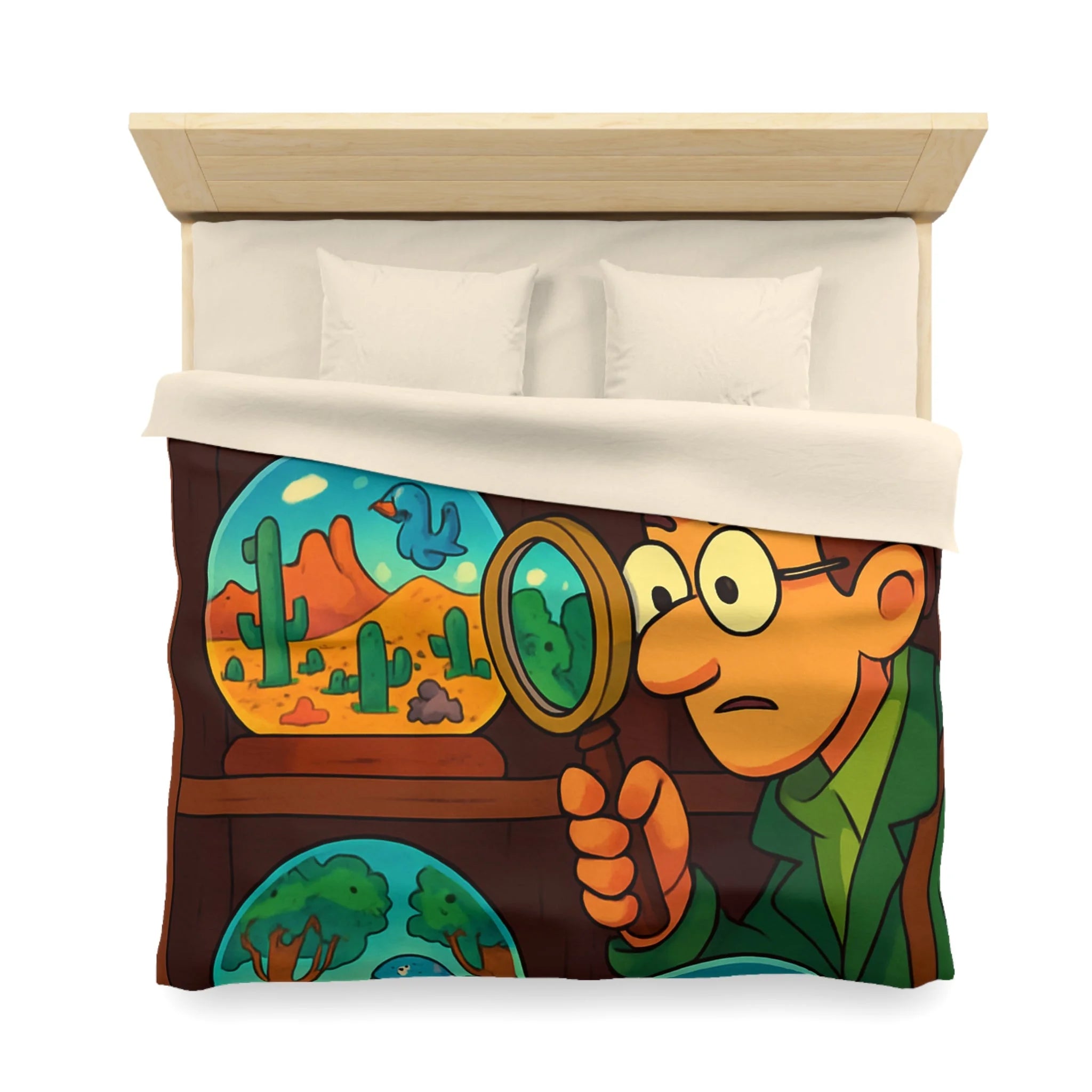 Housse de Couette Thématique Exploration Dinosaure et Océan pour Chambre Enfant Aventure Originale