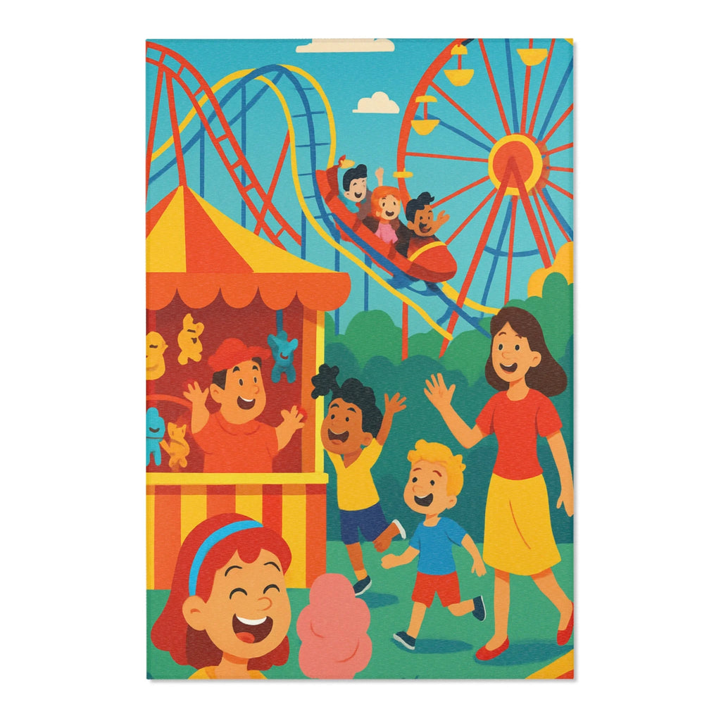 Tapis Coloré Avec Motif Parc D'attractions Enfants Idéal Pour Chambre Ludique Moderne