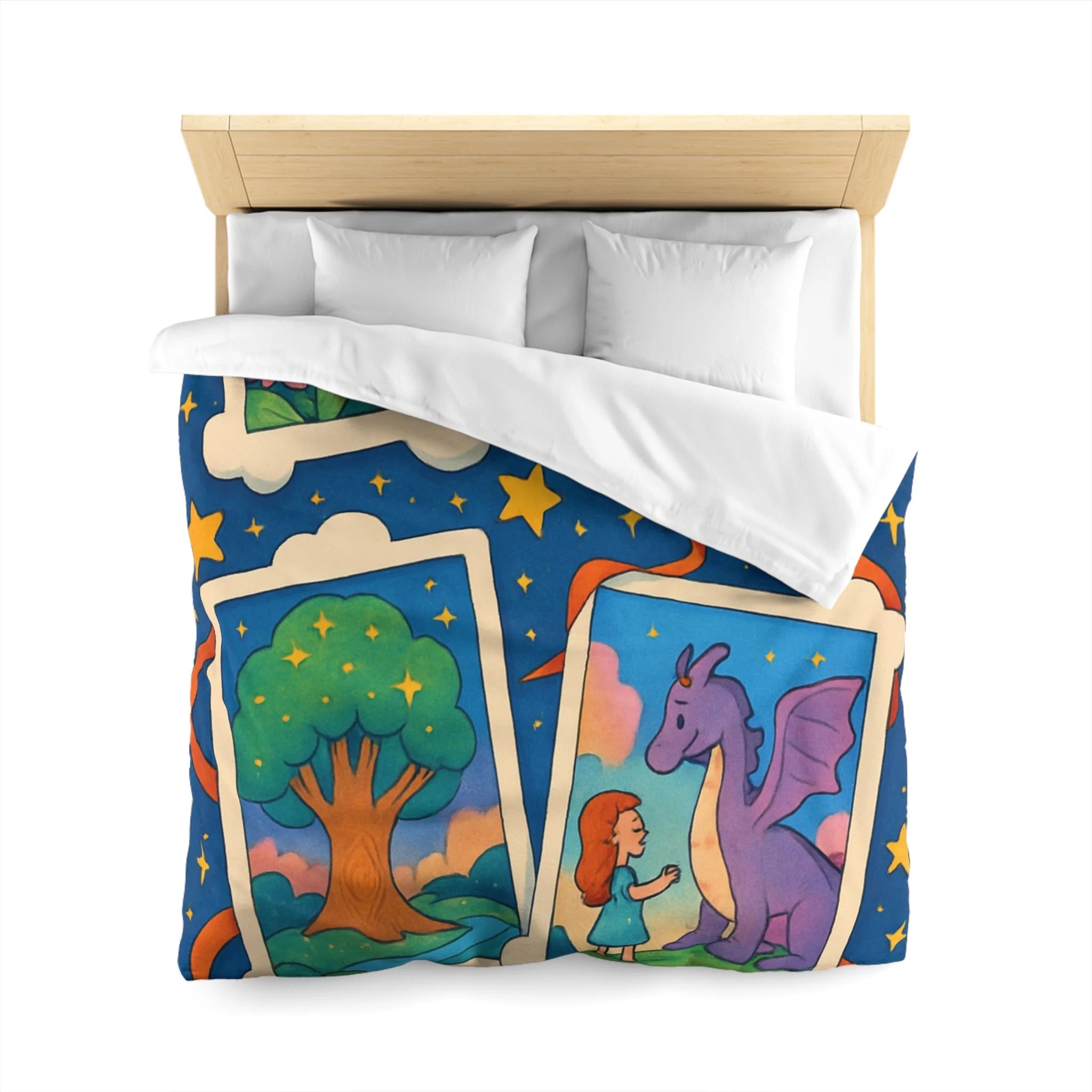 Housse de Couette Microfibre Illustration Unique Design Moderne Décoration Intérieure Raffinée