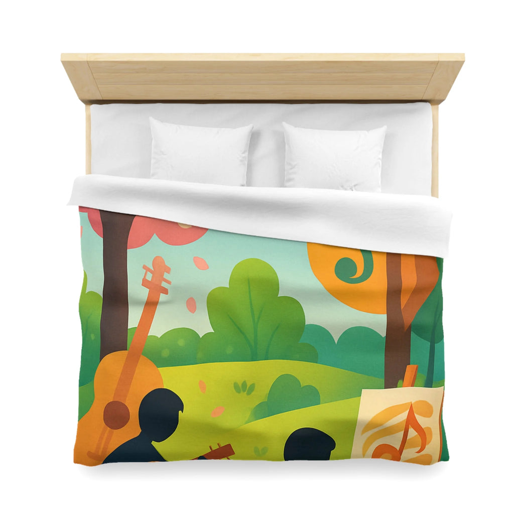 Housse de Couette Microfibre Design Artistique Moderne Décoration Chambre Confort Premium