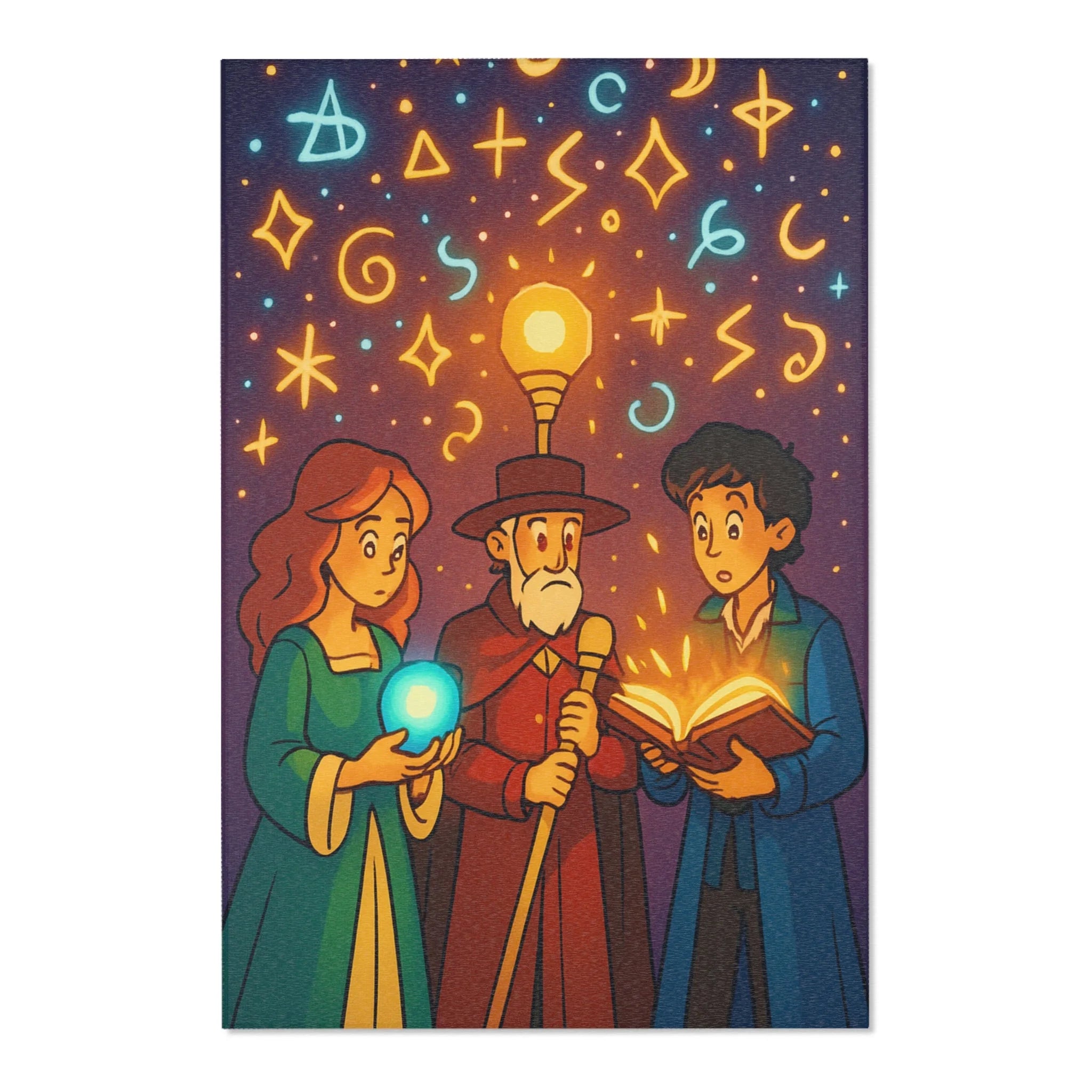 Tapis Magique Enchanté pour Décoration Intérieure, Parfait pour Ambiance Mystique et Colorée