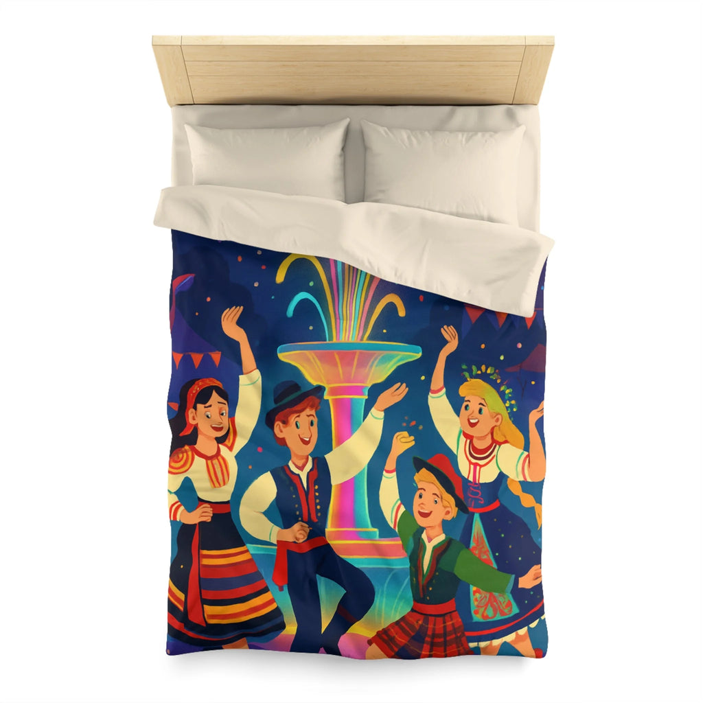 Housse de Couette Microfibre Illustration Unique Design Moderne Décoration Intérieure Raffinée