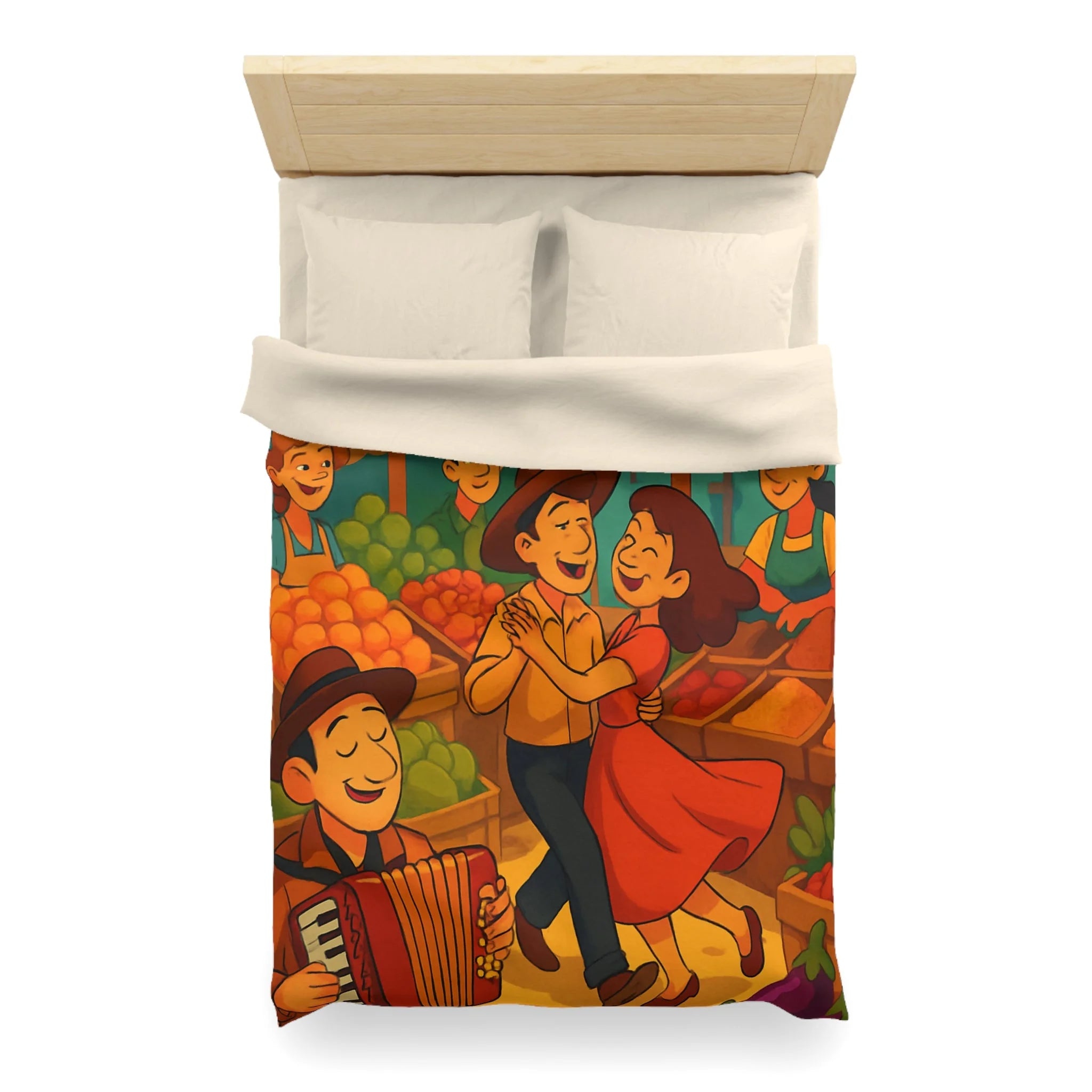 Housse de Couette Microfibre Design Artistique Moderne Décoration Chambre Confort Premium