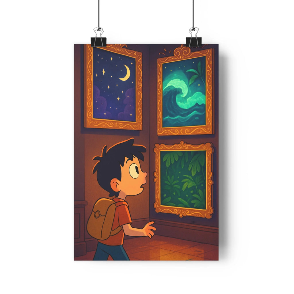 Poster décoratif enchanté cartoon magique coloré vibrant mystique chambre enfant salon atmosphère captivante 30x46
